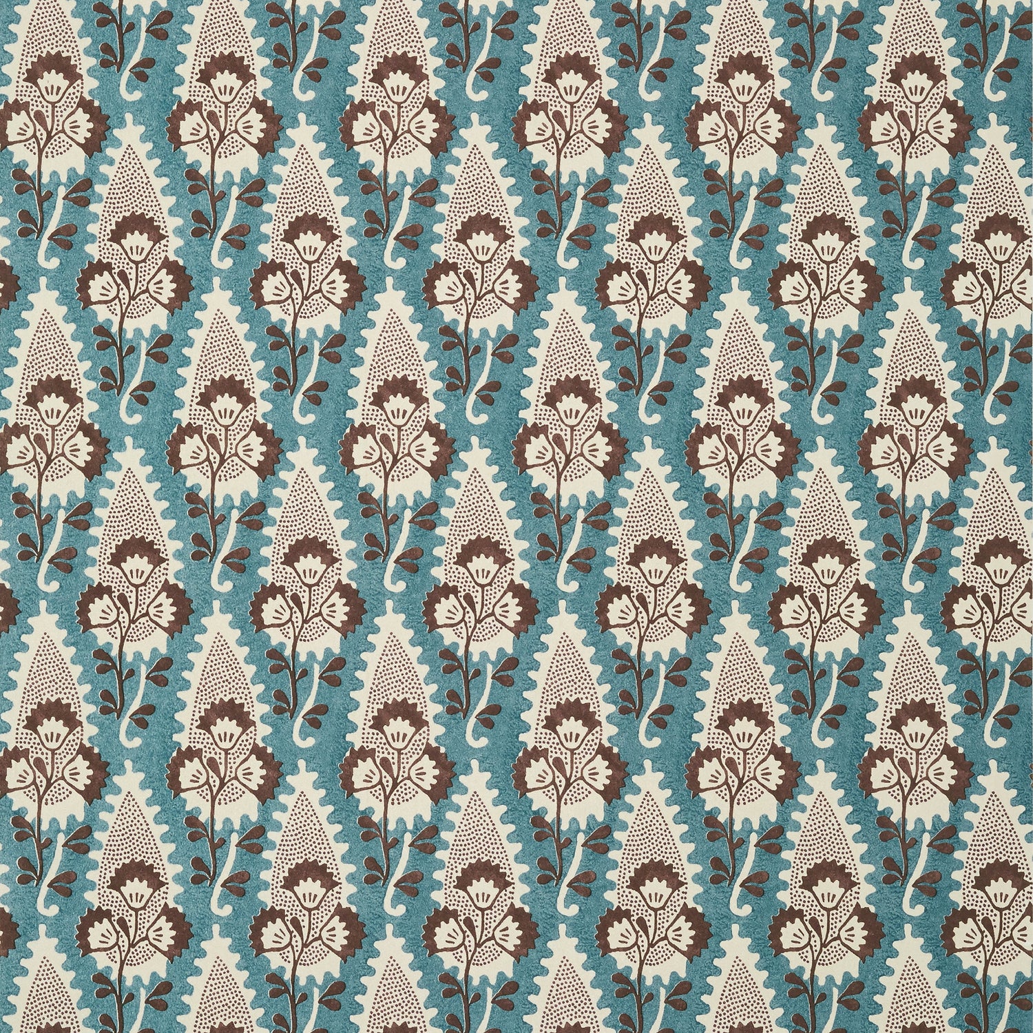 Cornwall wallpaper in brown and slate color - pattern number AT15122 - by Anna French in the Antilles collection