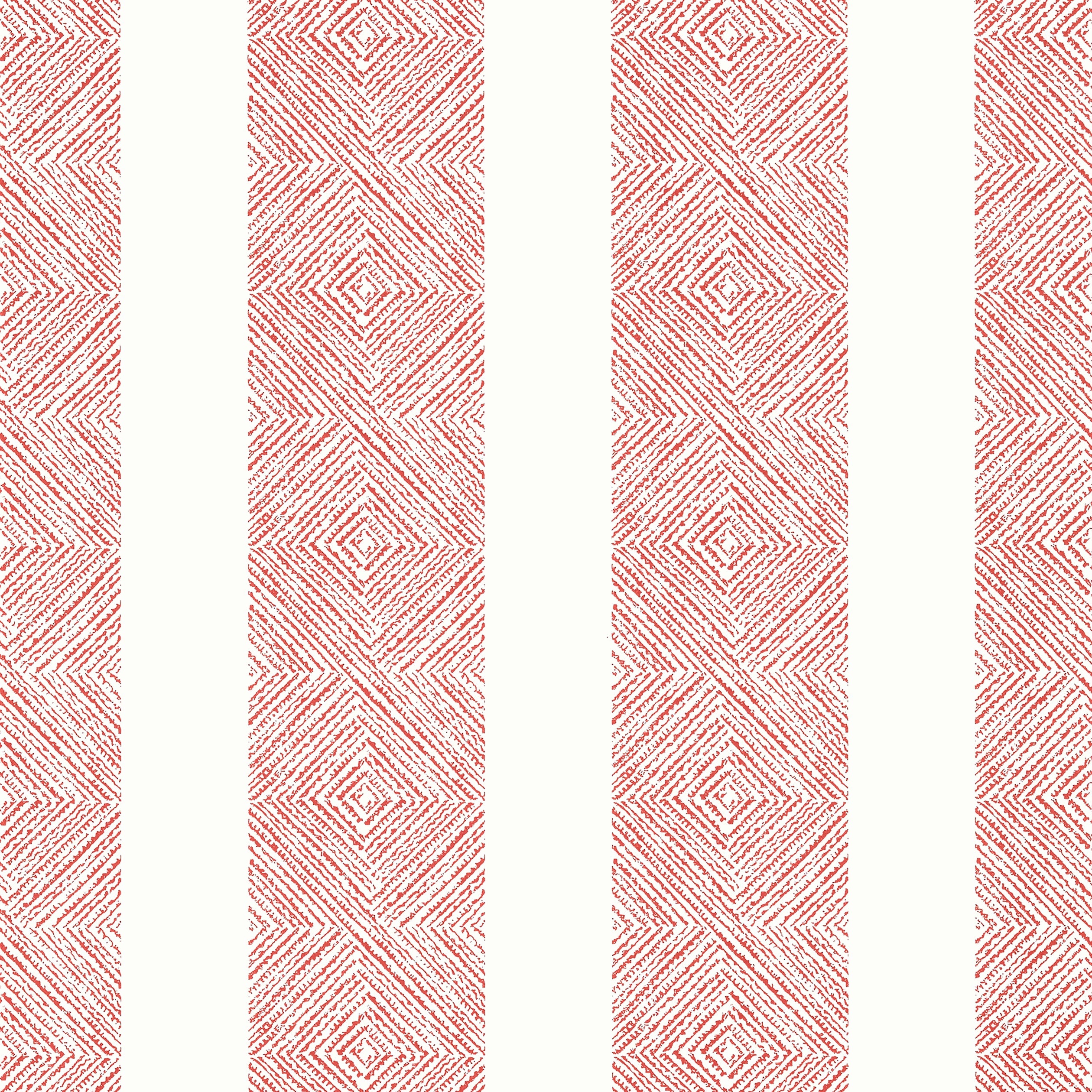 Clipperton Stripe wallpaper in red color - pattern number AT15126 - by Anna French in the Antilles collection