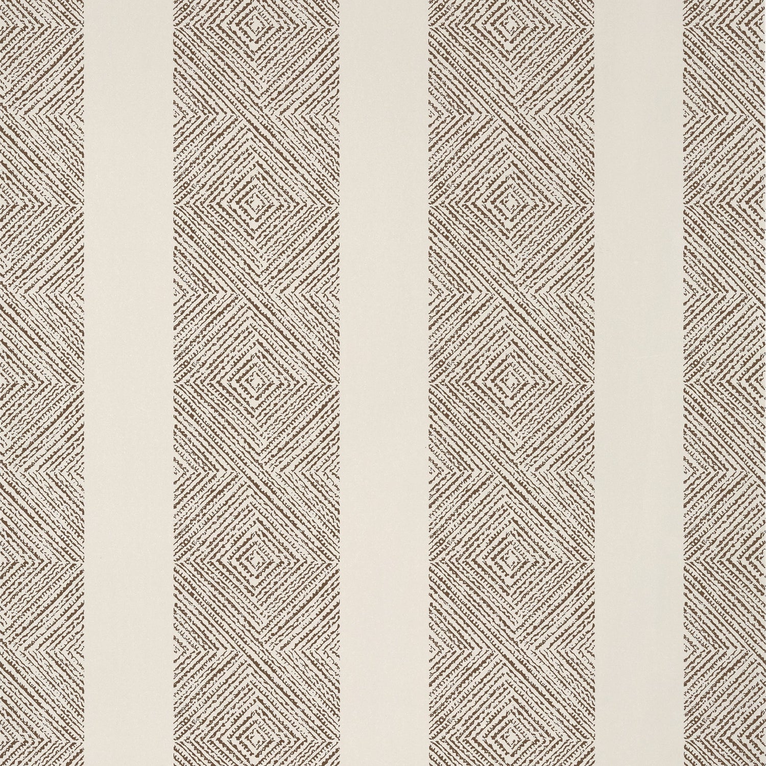 Clipperton Stripe wallpaper in brown on natural color - pattern number AT15130 - by Anna French in the Antilles collection