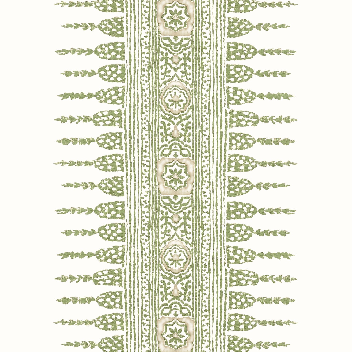 Javanese Stripe wallpaper in green and white color - pattern number AT15136 - by Anna French in the Antilles collection