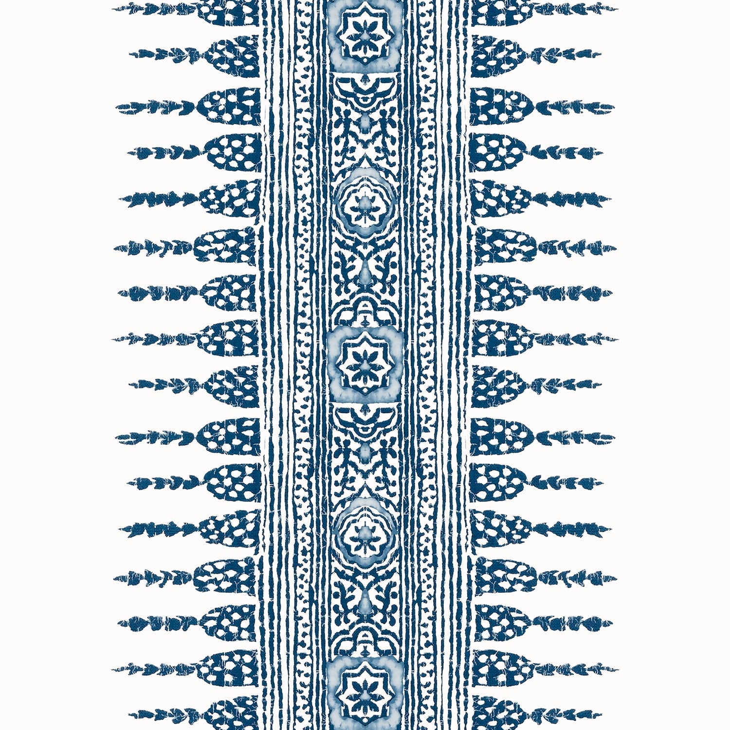 Javanese Stripe wallpaper in navy and white color - pattern number AT15137 - by Anna French in the Antilles collection