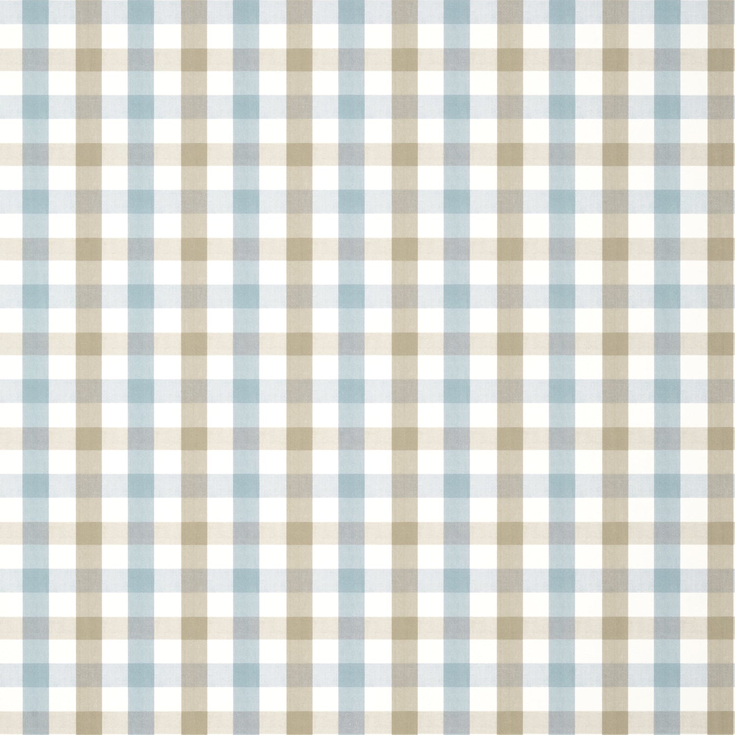 Saybrook Check fabric in spa blue and beige color - pattern number AT15151 - by Anna French in the Antilles collection