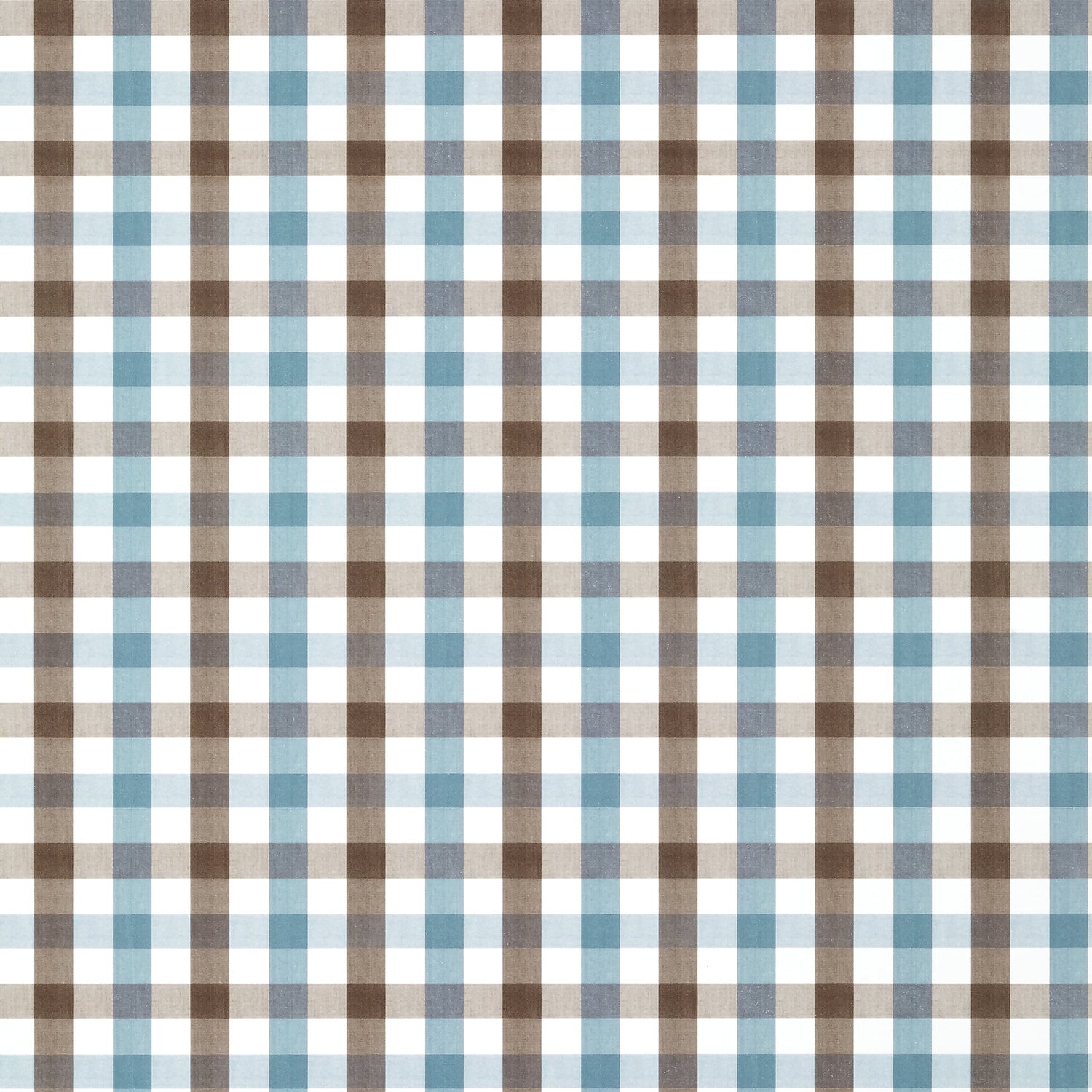 Saybrook Check fabric in brown and slate color - pattern number AT15154 - by Anna French in the Antilles collection