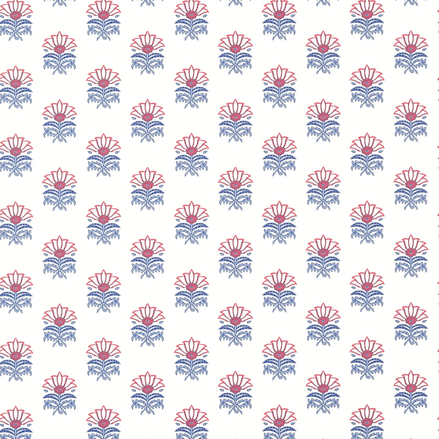 Milford wallpaper in red and blue color - pattern number AT15156 - by Anna French in the Antilles collection