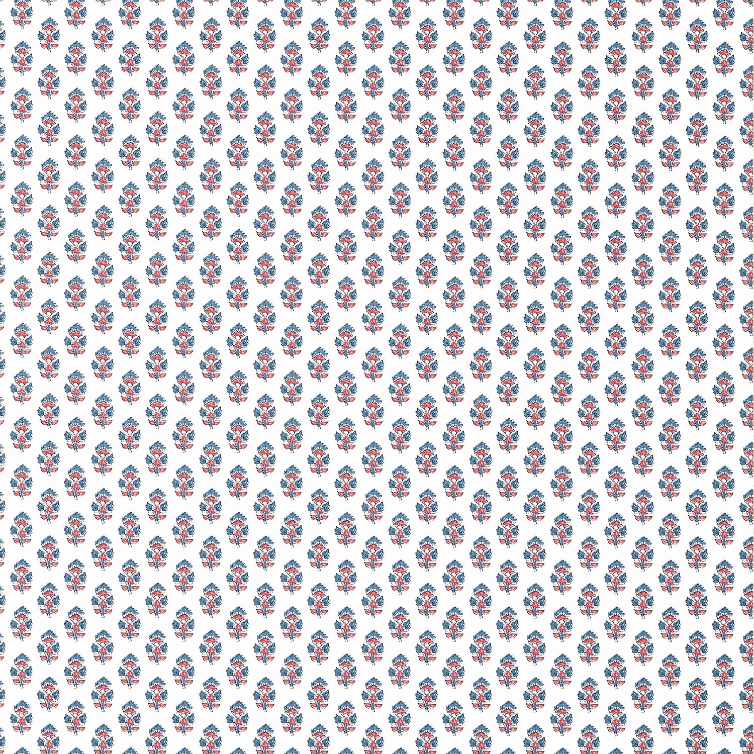 Julian wallpaper in red and blue color - pattern number AT15166 - by Anna French in the Antilles collection
