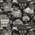 Farmingdale wallpaper in black color - pattern number AT16163 - by Anna French in the Belvedere collection