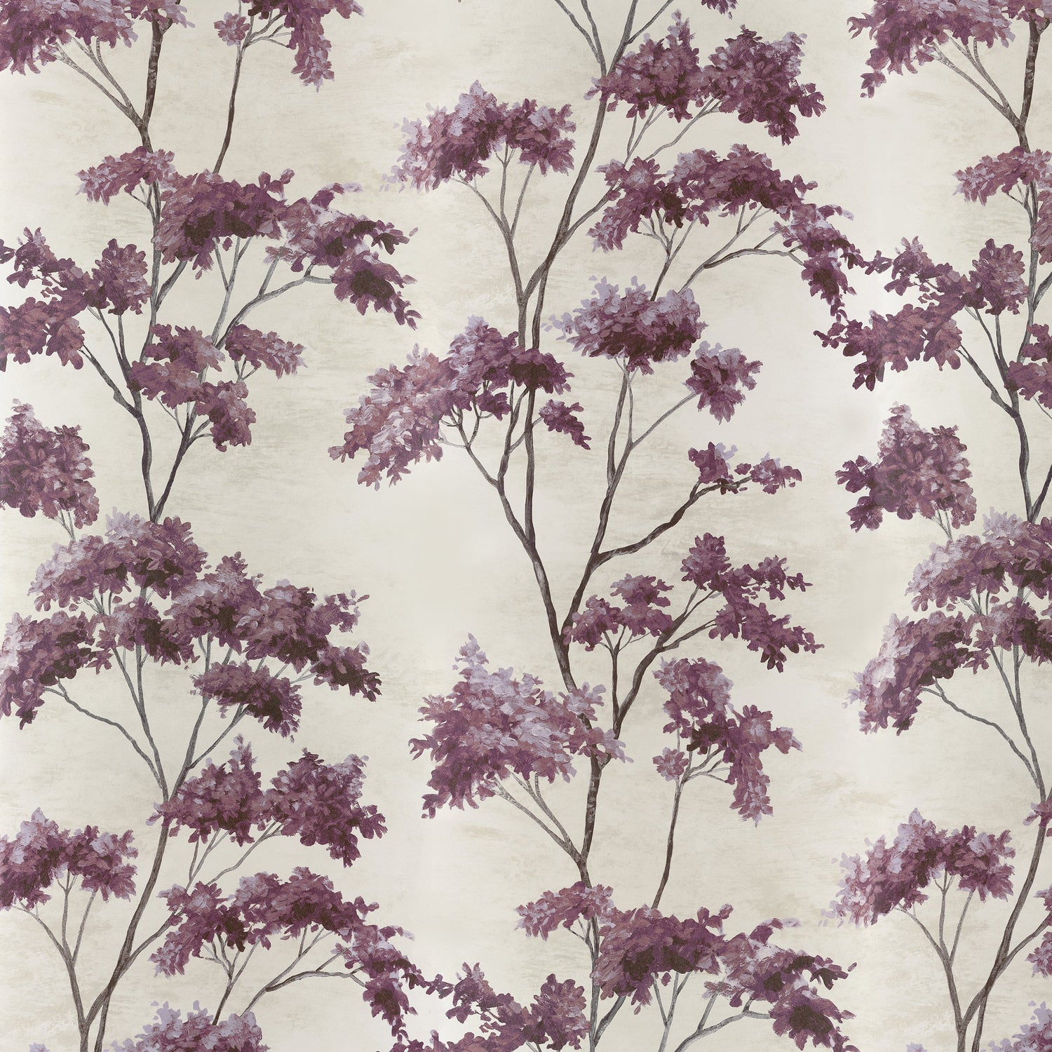 Dalton wallpaper in eggplant on pearl color - pattern number AT16167 - by Anna French in the Belvedere collection