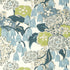 Laura fabric in citrus and blue color - pattern number AT23104 - by Anna French in the Willow Tree collection