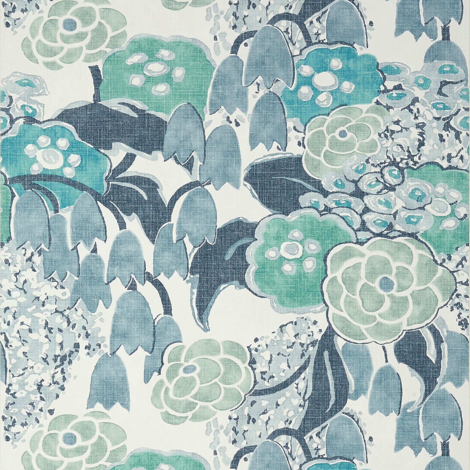 Laura fabric in blue color - pattern number AT23105 - by Anna French in the Willow Tree collection