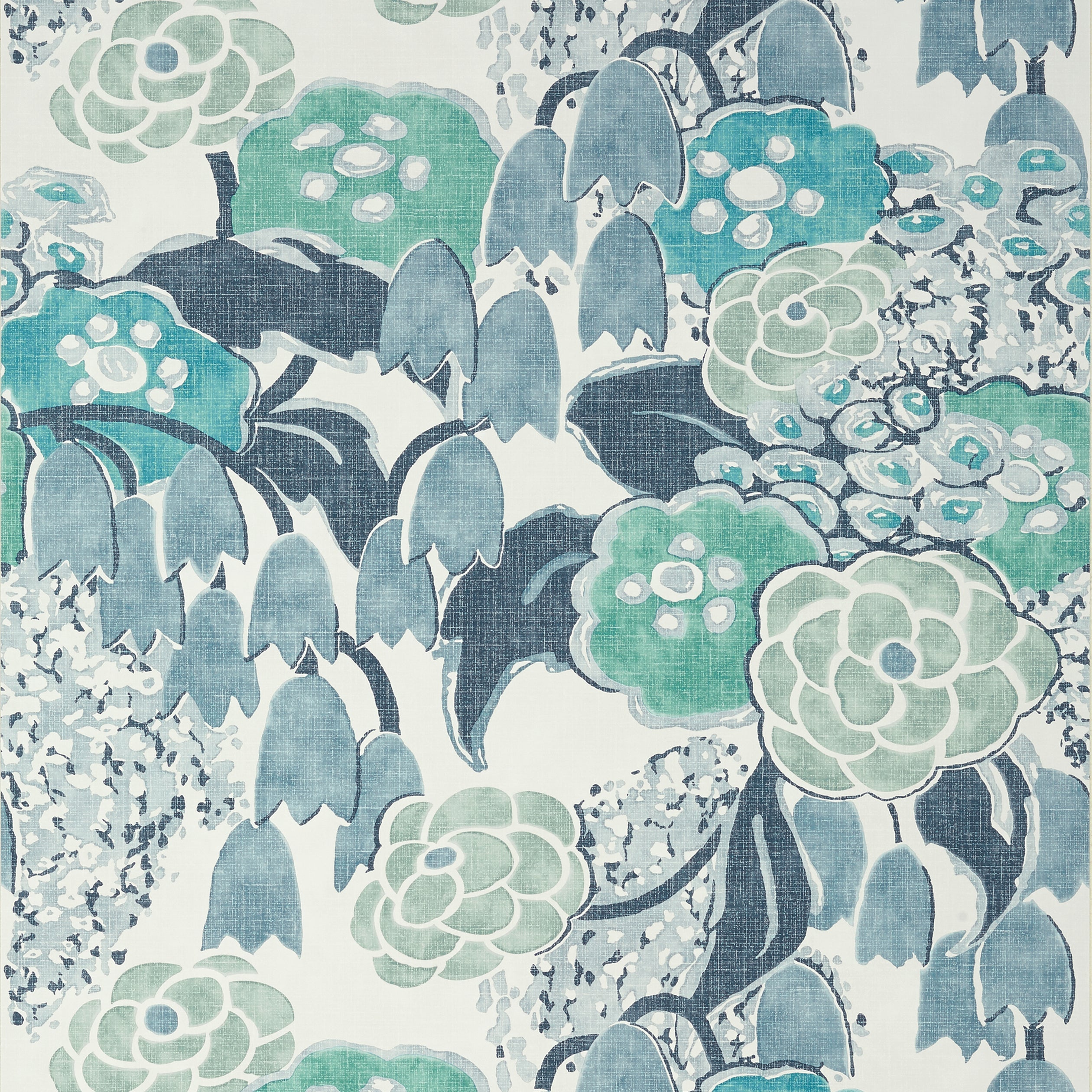 Laura fabric in blue color - pattern number AT23105 - by Anna French in the Willow Tree collection