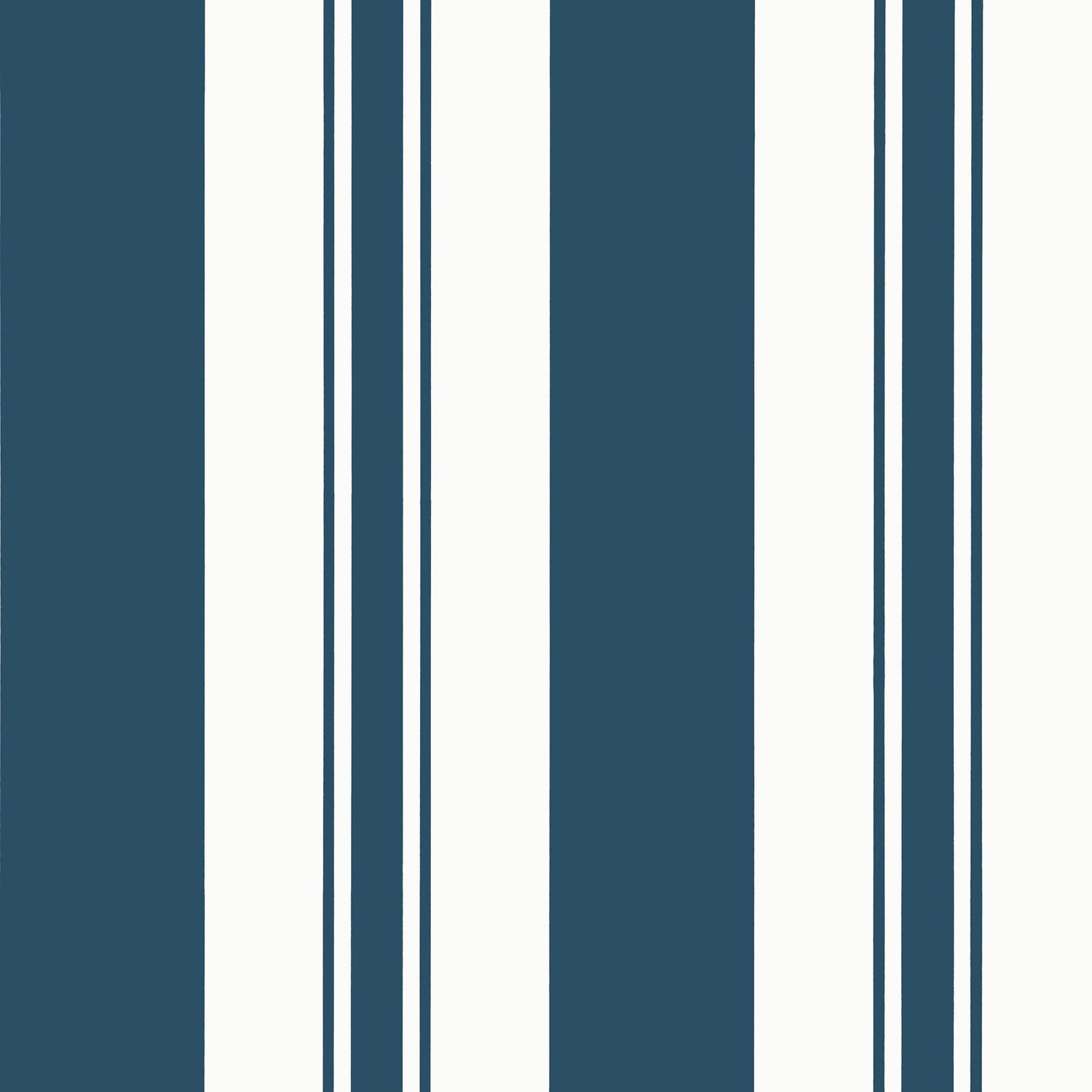 Keswick Stripe wallpaper in navy color - pattern number AT23173 - by Anna French in the Willow Tree collection