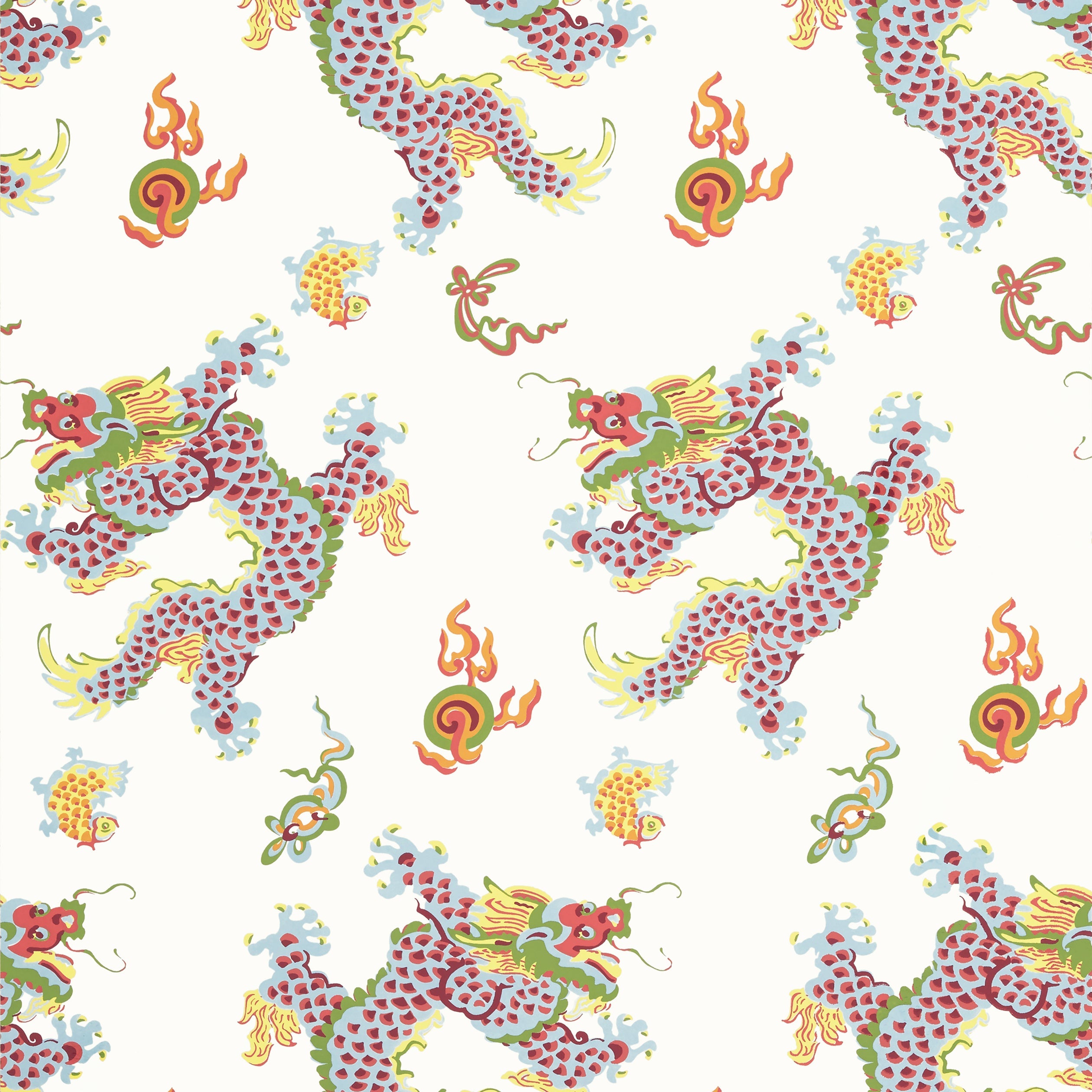 Dragon Dance wallpaper in multi color - pattern number AT23179 - by Anna French in the Willow Tree collection