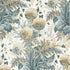 Dahlia fabric in soft gold on cream color - pattern number AT24539 - by Anna French in the Devon collection