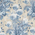 Dahlia fabric in navy on linen color - pattern number AT24540 - by Anna French in the Devon collection
