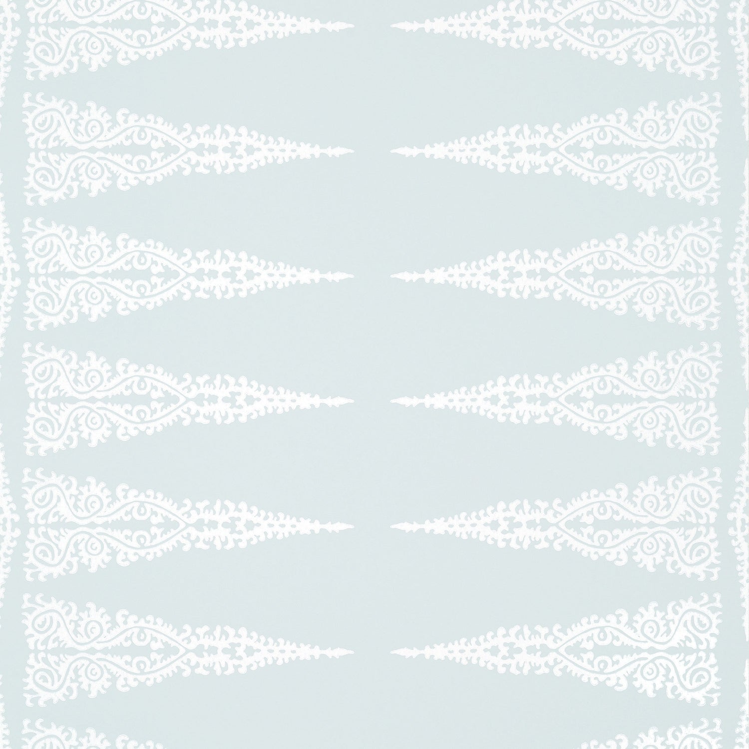 Ellery Stripe fabric in white on soft blue color - pattern number AT24542 - by Anna French in the Devon collection