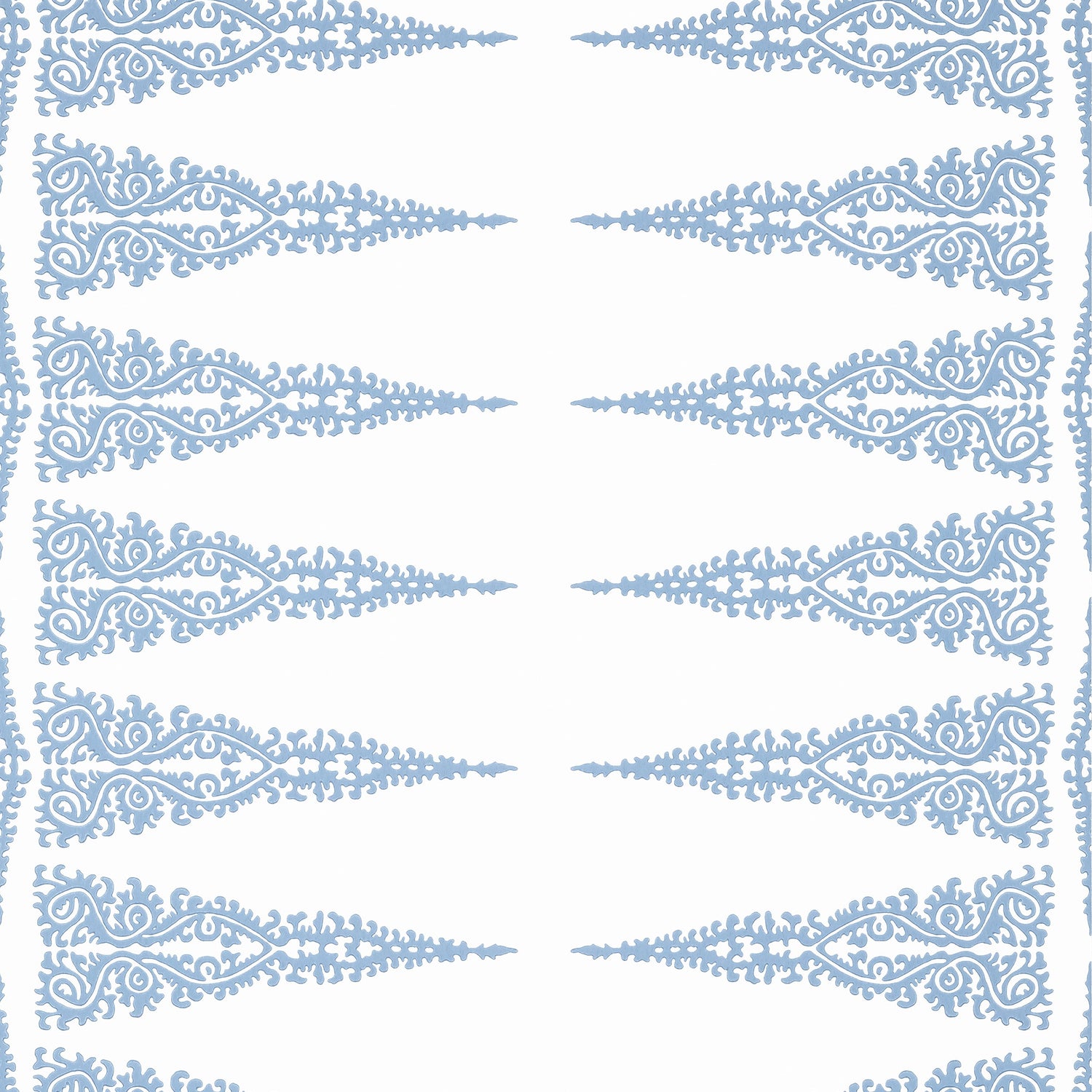 Ellery Stripe fabric in sky blue on white color - pattern number AT24543 - by Anna French in the Devon collection