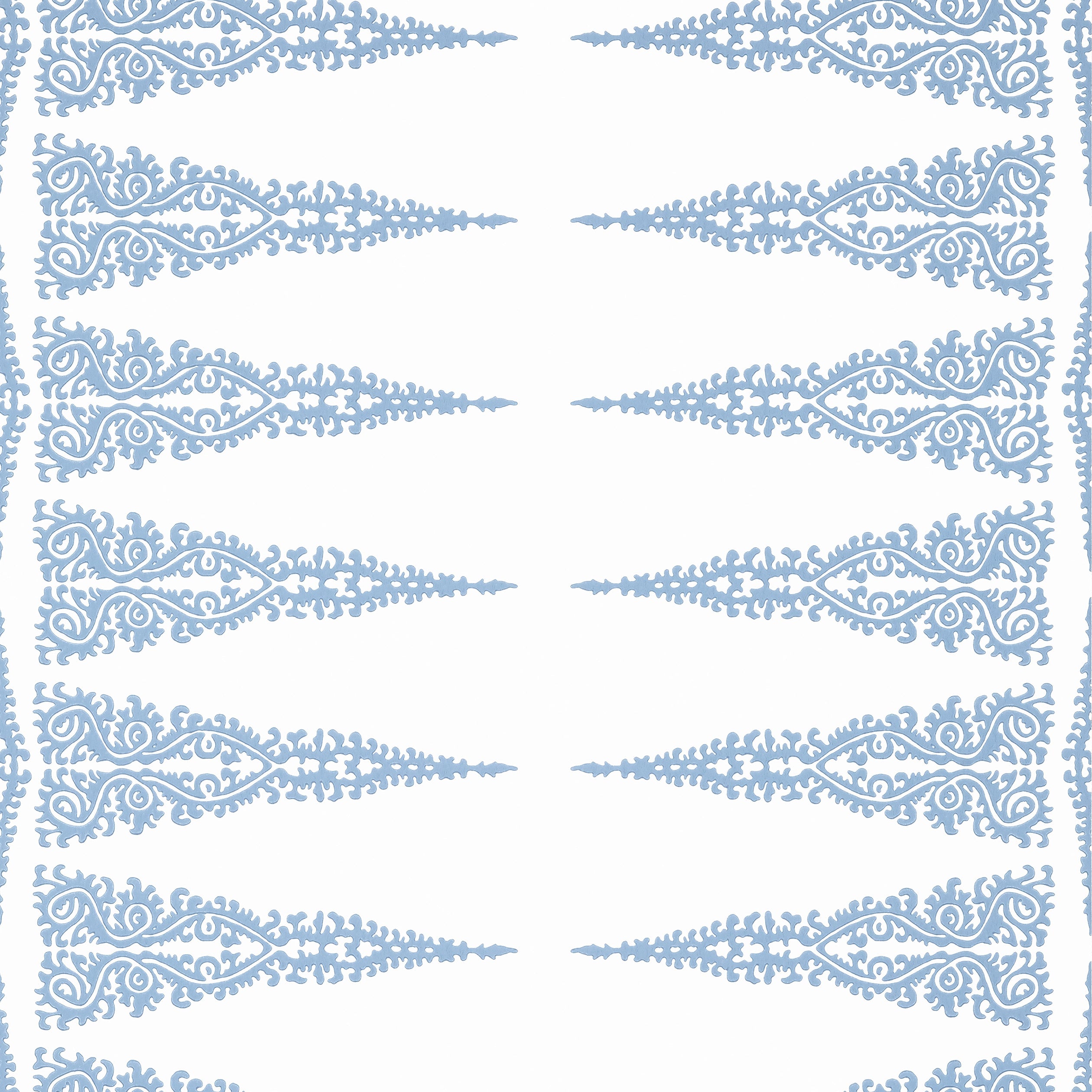 Ellery Stripe fabric in sky blue on white color - pattern number AT24543 - by Anna French in the Devon collection