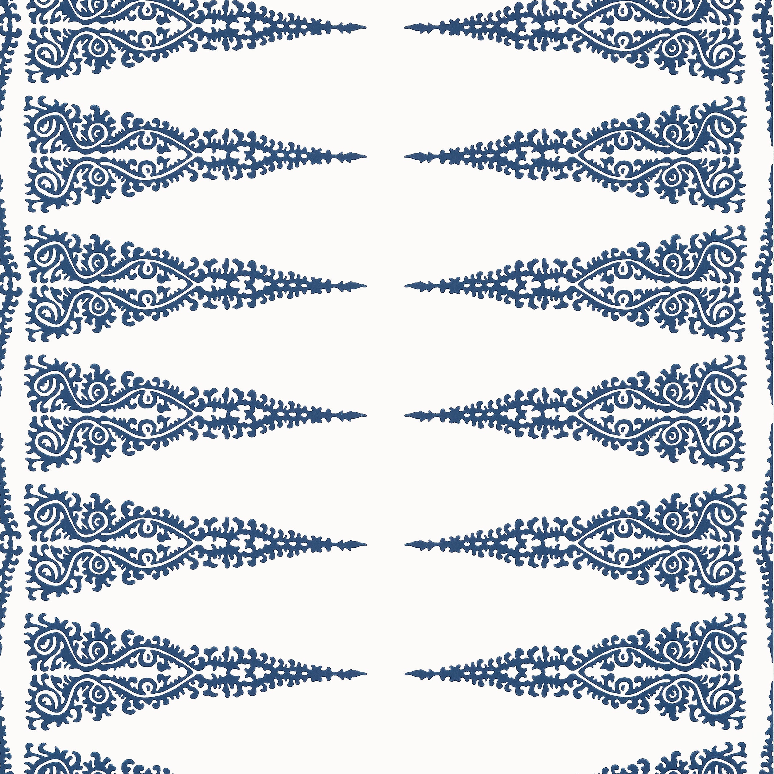 Ellery Stripe fabric in navy on white color - pattern number AT24547 - by Anna French in the Devon collection
