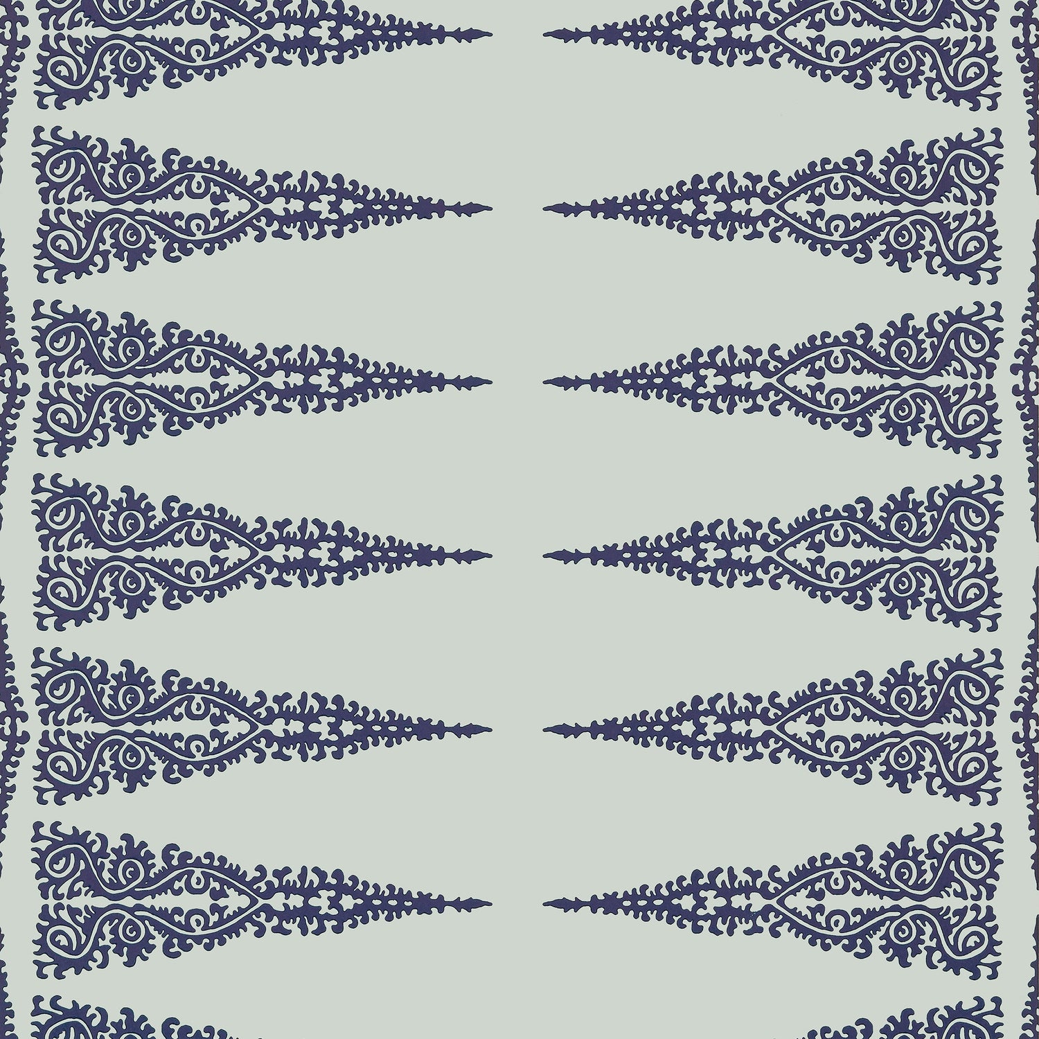Ellery Stripe fabric in navy on soft teal color - pattern number AT24548 - by Anna French in the Devon collection