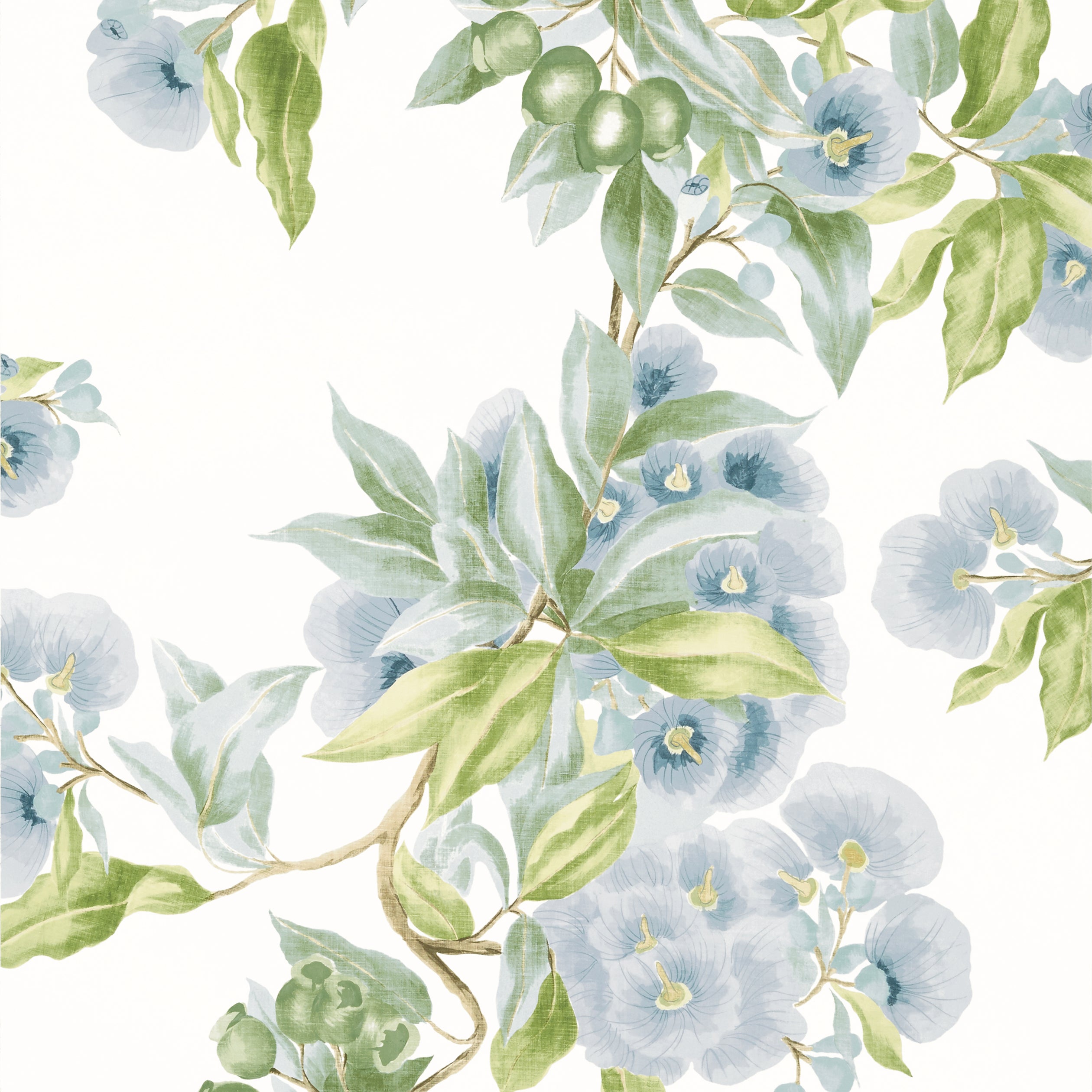 Camellia Garden fabric in sky color - pattern number AT24549 - by Anna French in the Devon collection