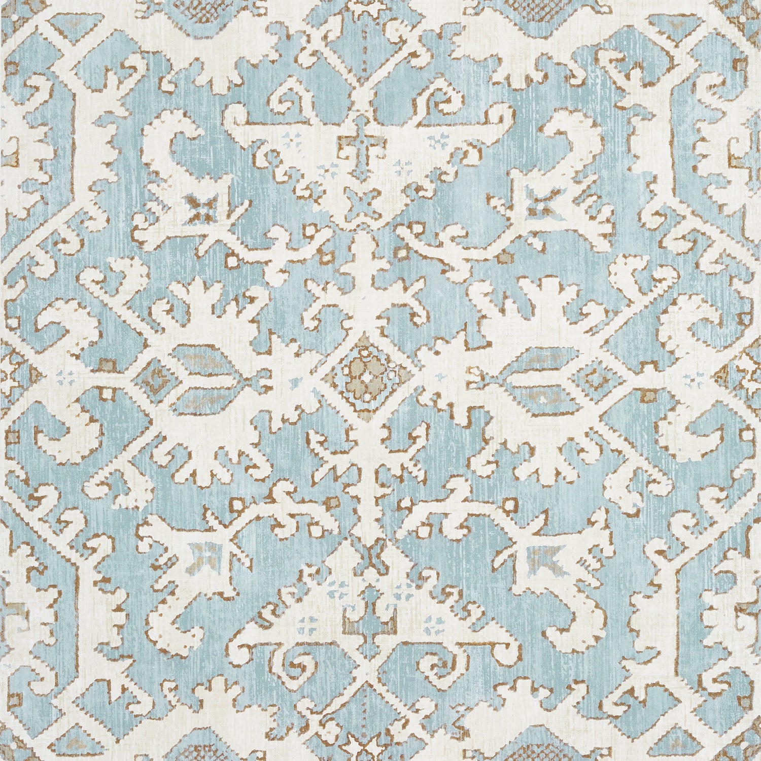 Pontorma fabric in robins egg color - pattern number AT24556 - by Anna French in the Devon collection