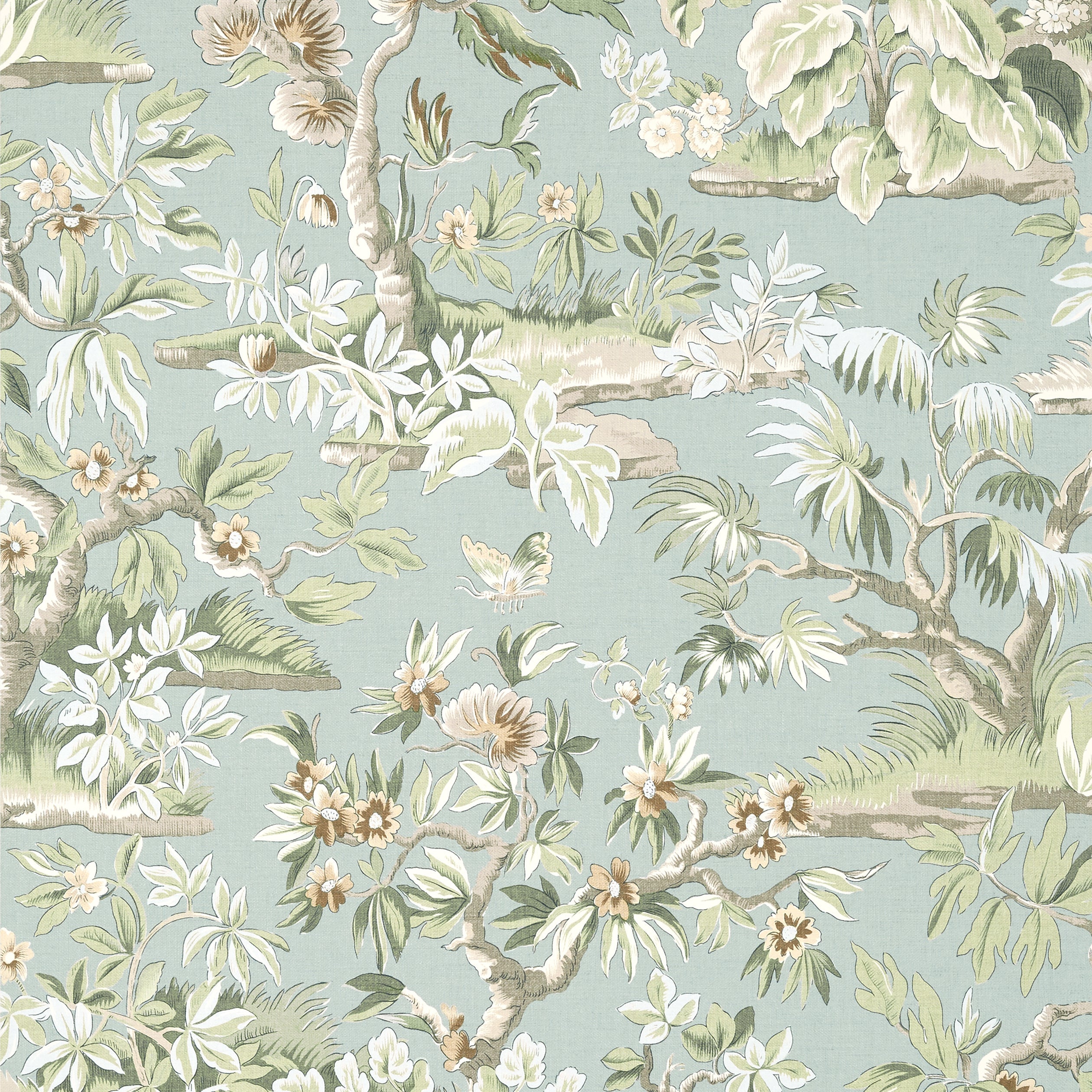 Elwood wallpaper in robins egg color - pattern number AT24562 - by Anna French in the Devon collection