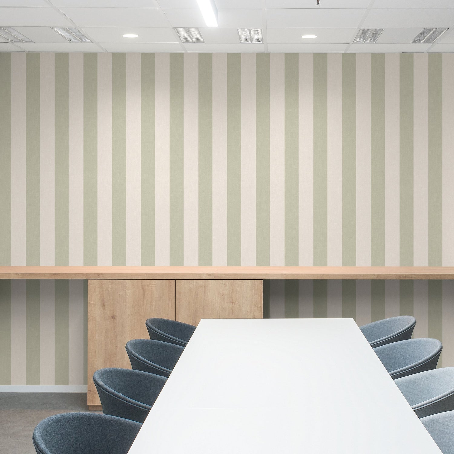 Regular Stripes Wallpaper in green color - pattern number AT4032 - by Grandeco in the Atmosphere collection
