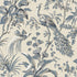 Peacock Toile fabric in slate and black color - pattern number AT57833 - by Anna French in the Bristol collection