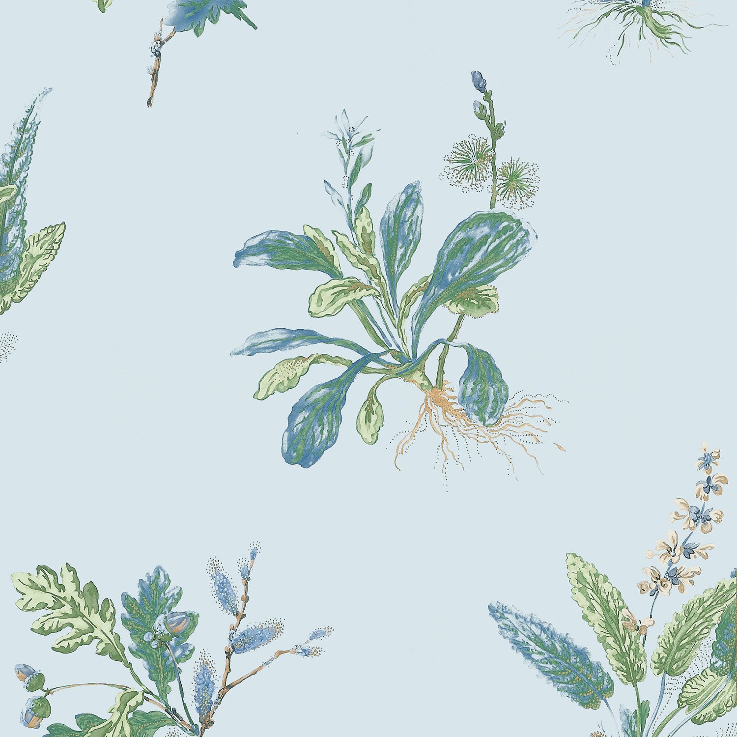 Woodland fabric in blue and green color - pattern number AT57851 - by Anna French in the Bristol collection