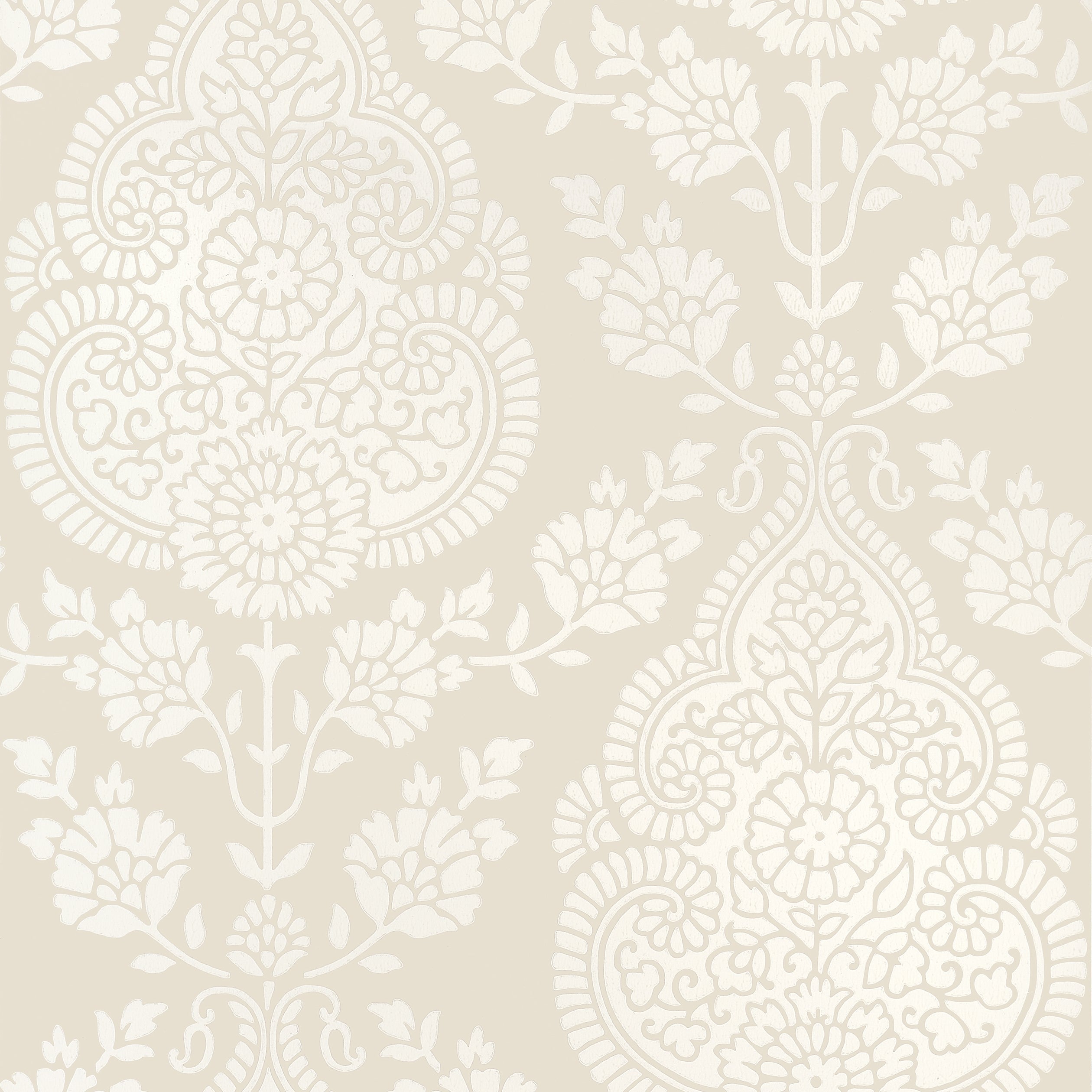 Balmuccia Damask fabric in beige color - pattern number AT57864 - by Anna French in the Bristol collection