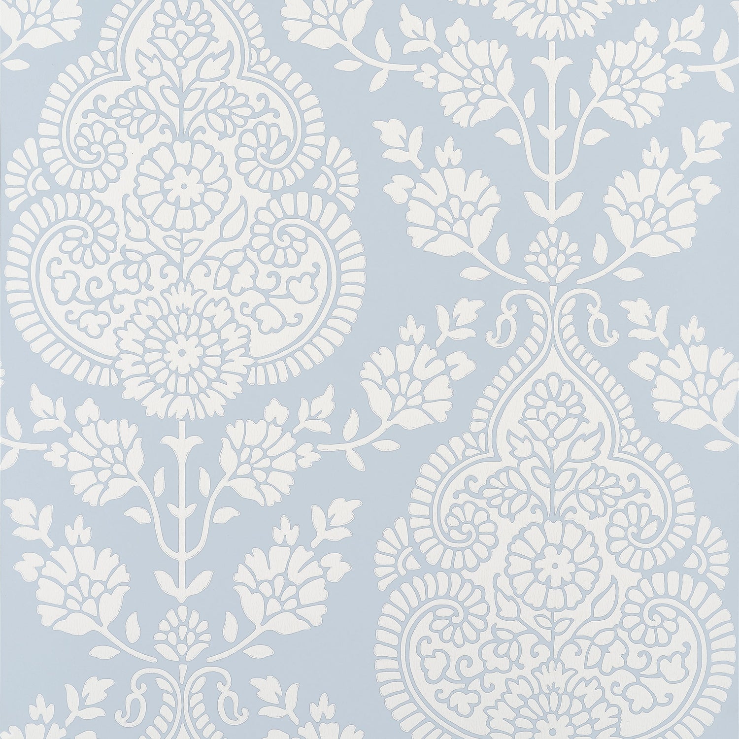 Balmuccia Damask fabric in soft blue color - pattern number AT57866 - by Anna French in the Bristol collection