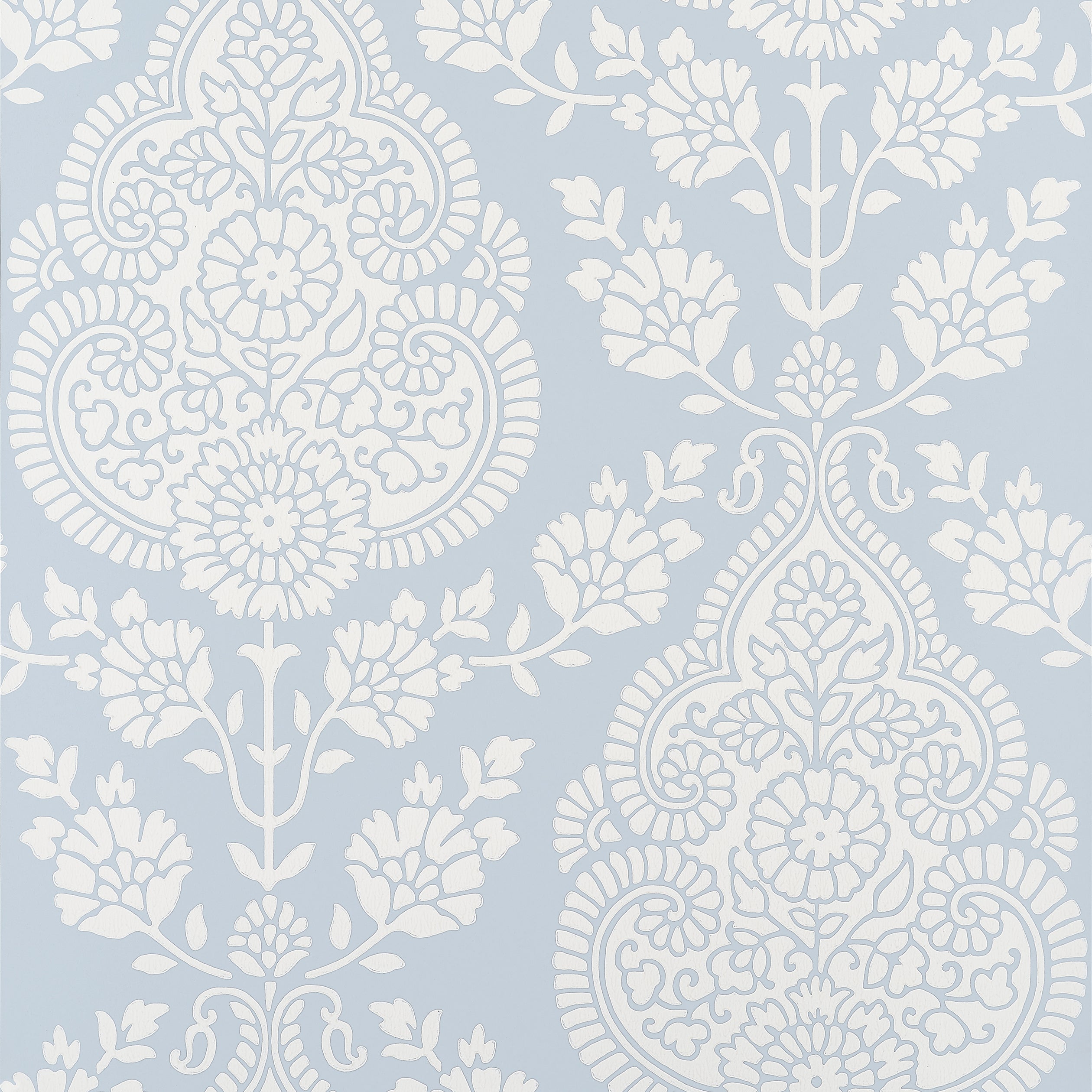 Balmuccia Damask fabric in soft blue color - pattern number AT57866 - by Anna French in the Bristol collection