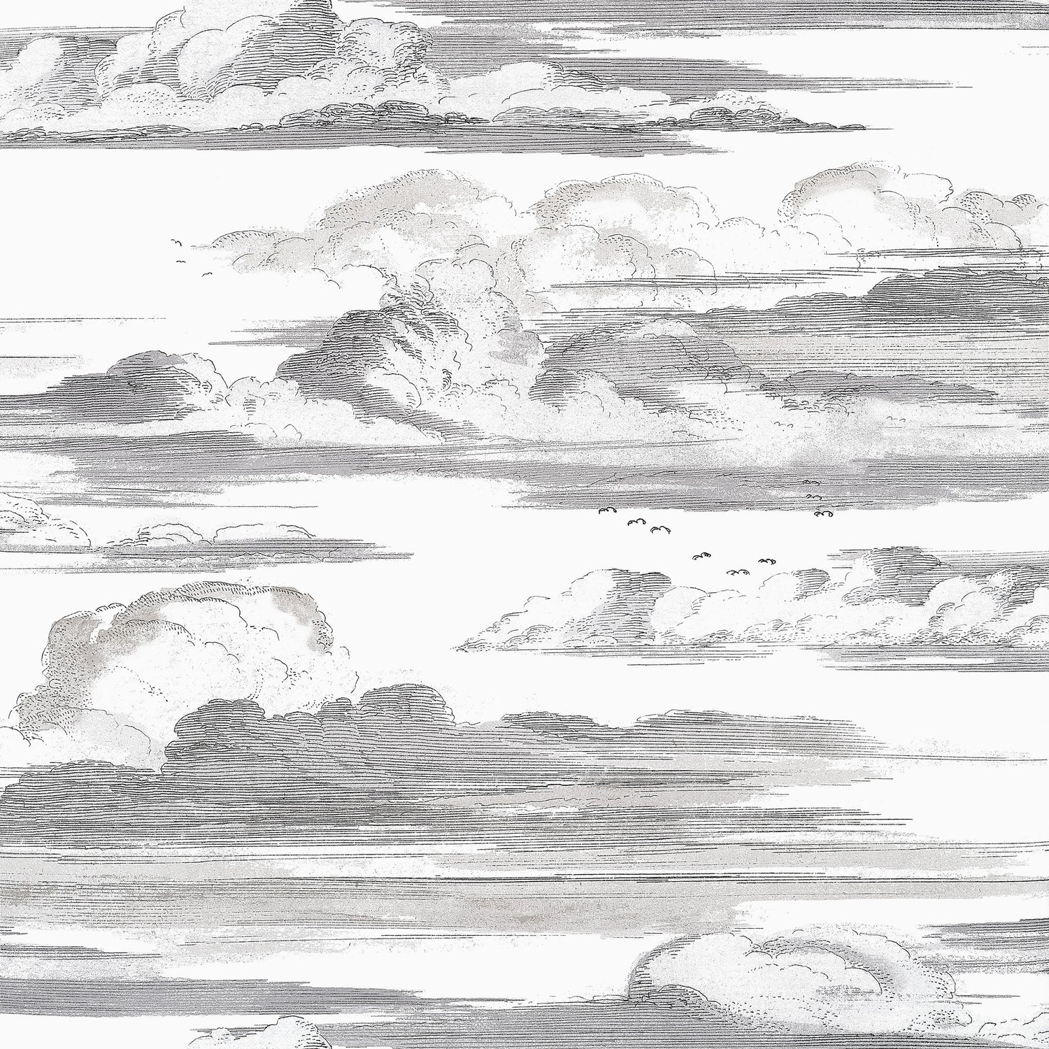 Cielo wallpaper in black and white color - pattern number AT57872 - by Anna French in the Bristol collection