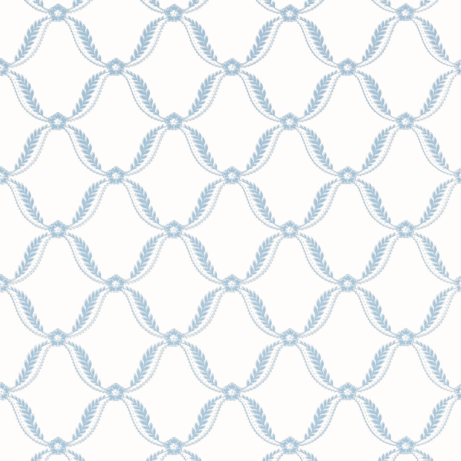 Tate Trellis wallpaper in soft blue color - pattern number AT57881 - by Anna French in the Bristol collection
