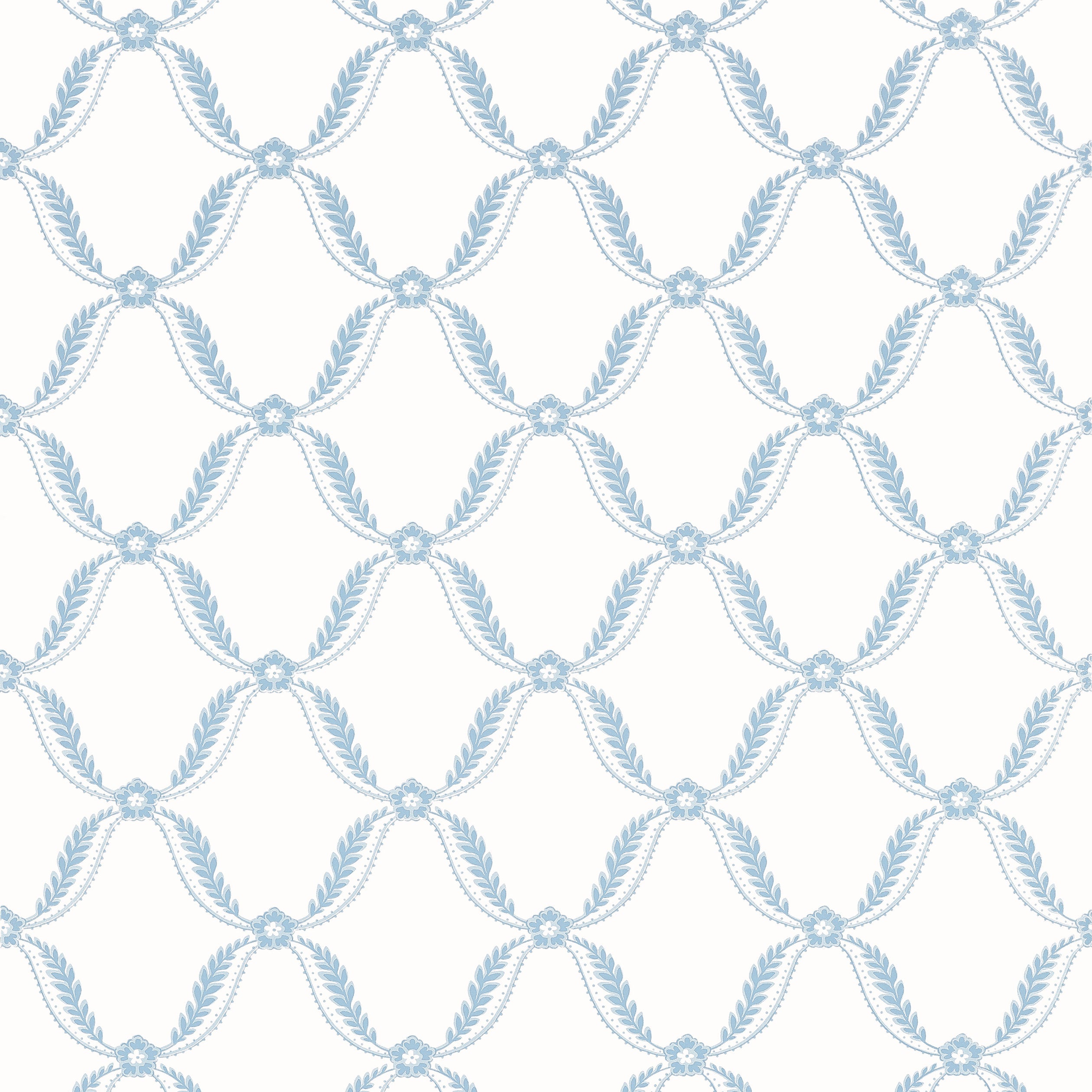 Tate Trellis wallpaper in soft blue color - pattern number AT57881 - by Anna French in the Bristol collection
