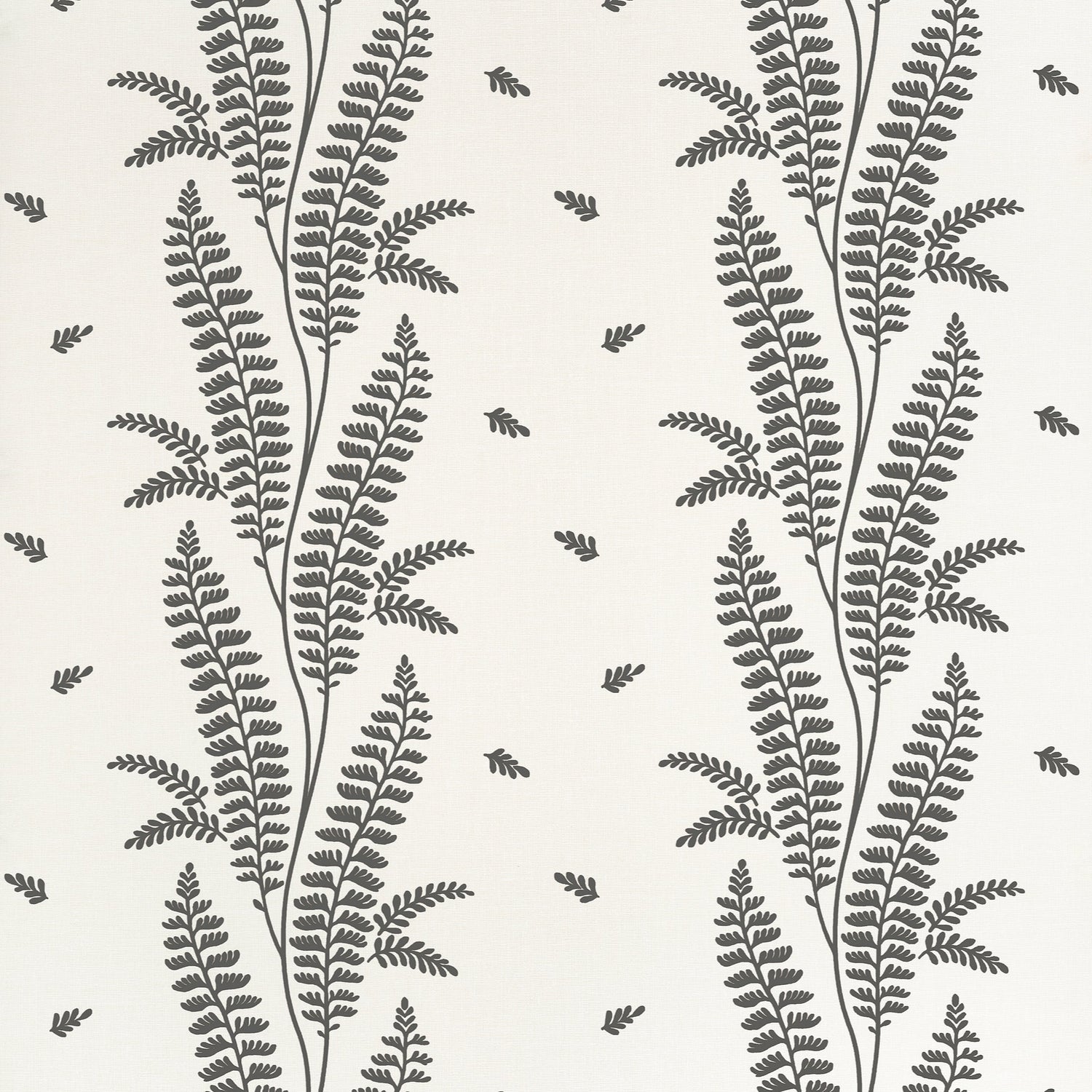 Ensbury Fern fabric in black color - pattern number AT57884 - by Anna French in the Bristol collection