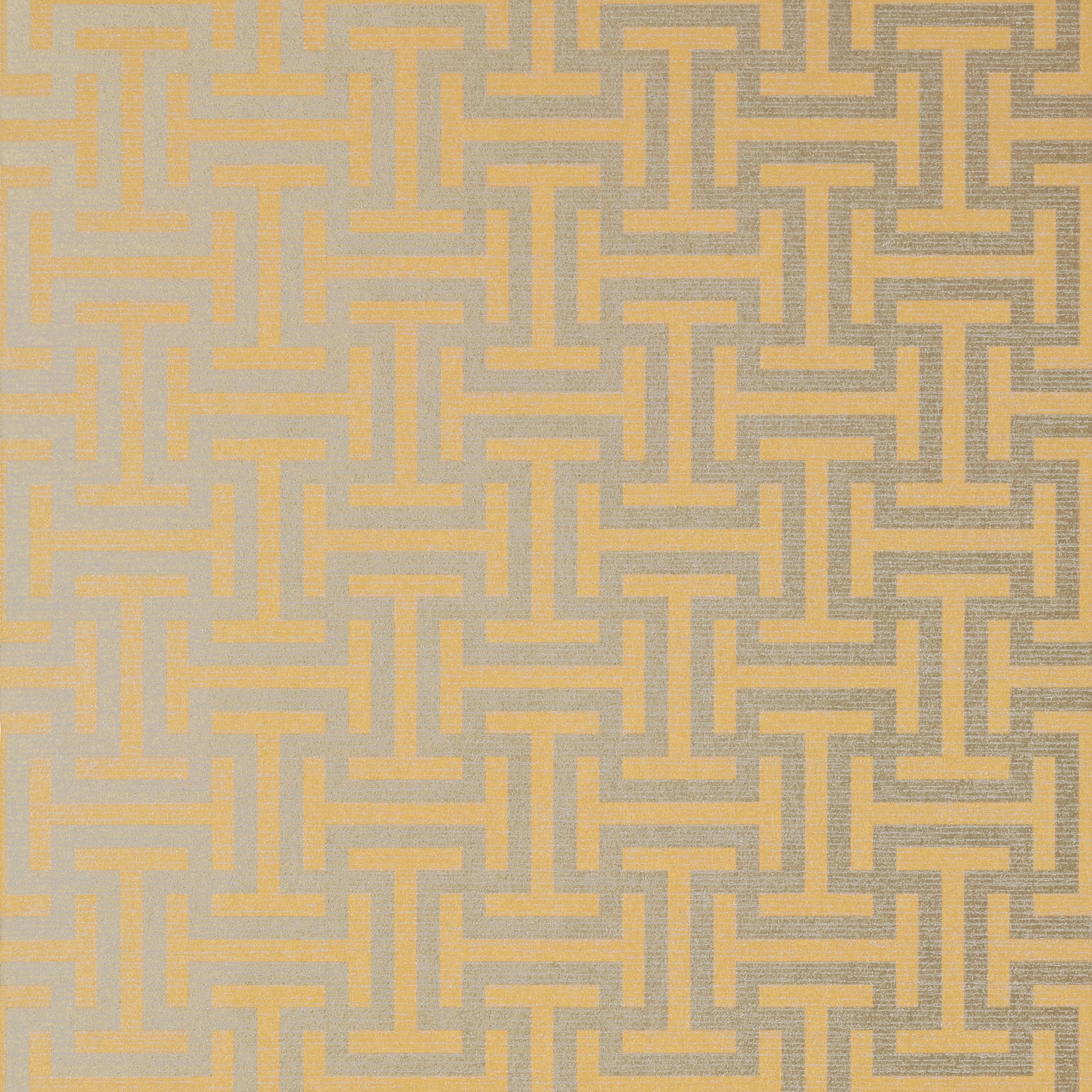 Rymann wallpaper in metallic gold and silver color - pattern number AT6150 - by Anna French in the Serenade collection