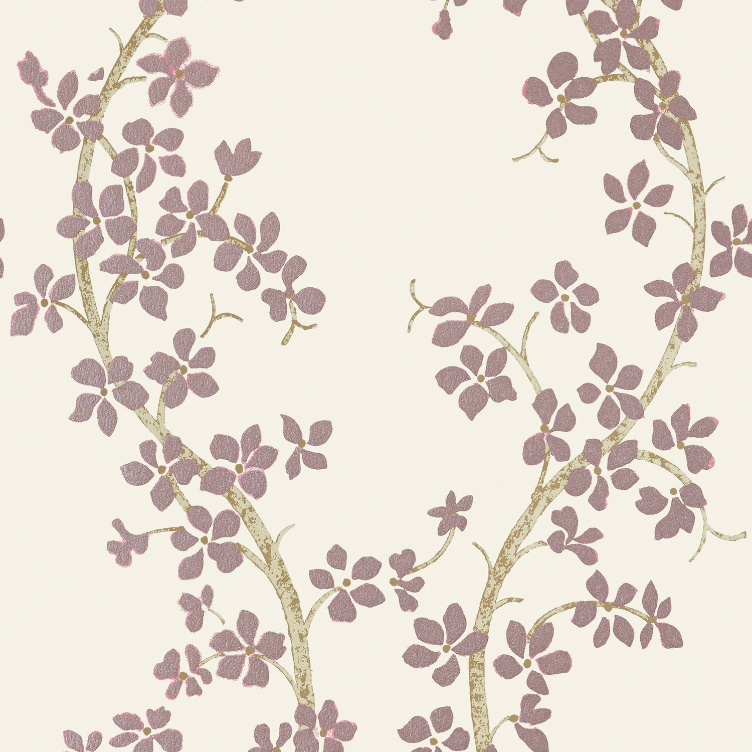 St Albans Grove wallpaper in pink on ivory color - pattern number AT6155 - by Anna French in the Serenade collection