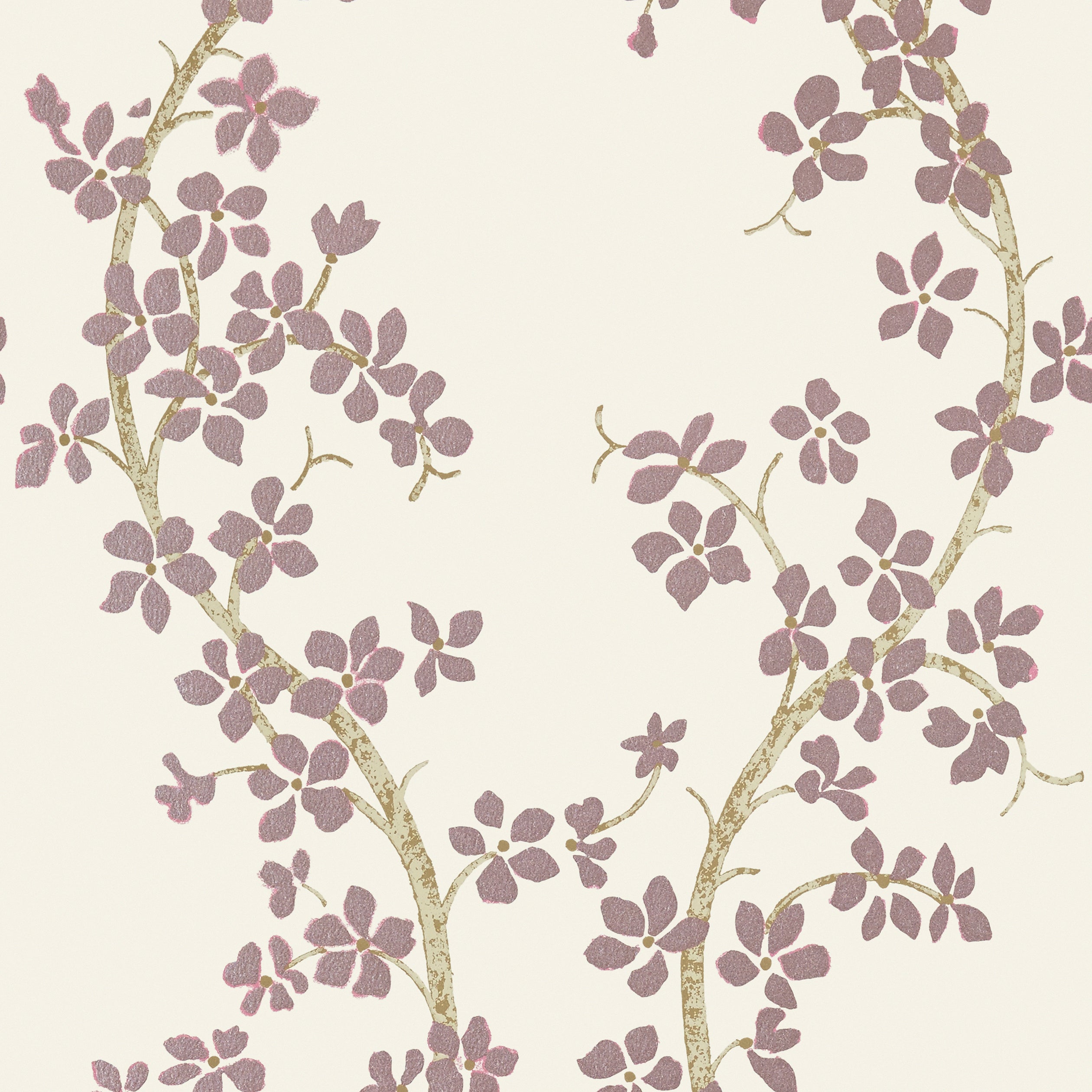 St Albans Grove wallpaper in pink on ivory color - pattern number AT6155 - by Anna French in the Serenade collection