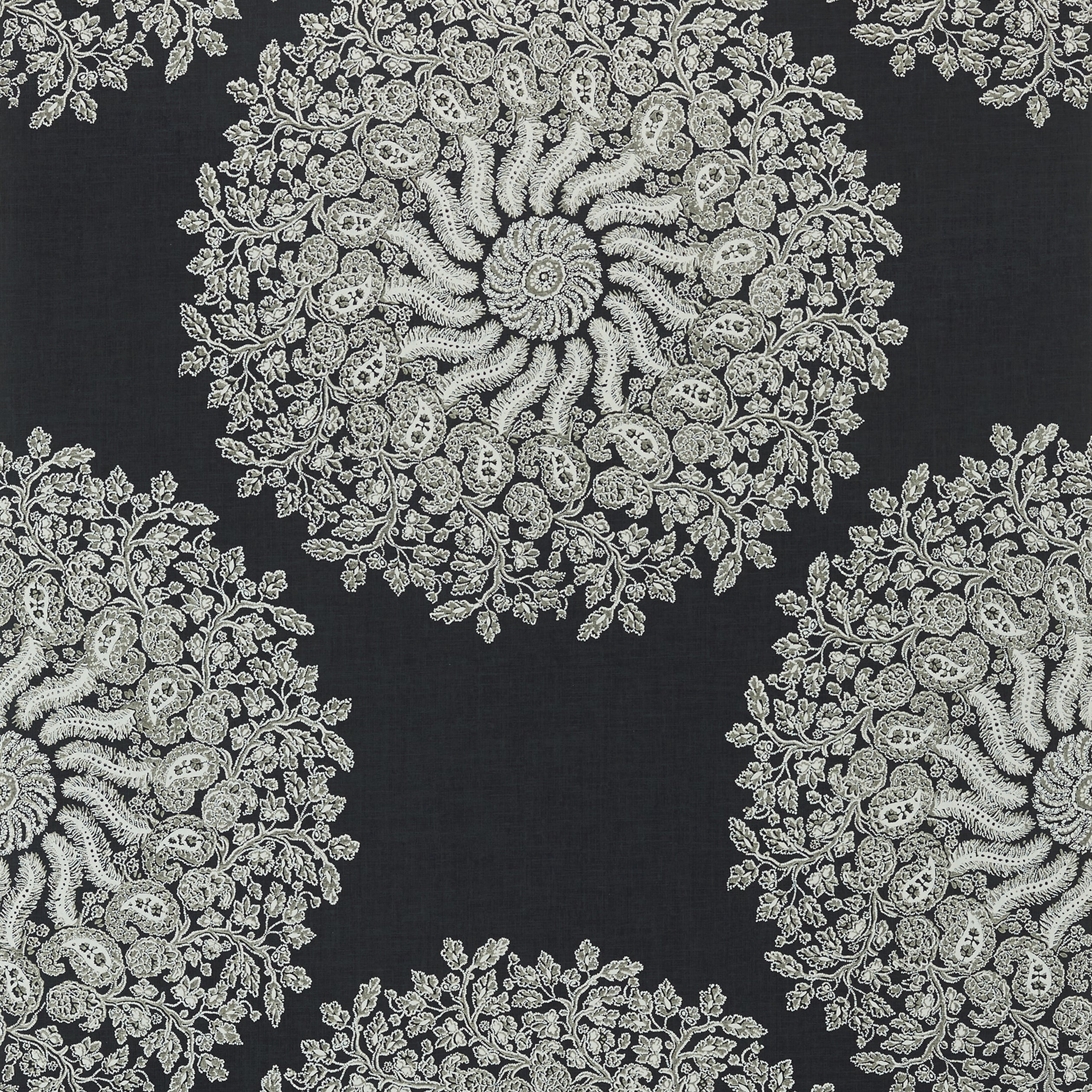 La Provence fabric in black color - pattern number AT78731 - by Anna French in the Palampore collection