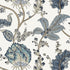 Kalamkari Vine fabric in blue and white color - pattern number AT78738 - by Anna French in the Palampore collection