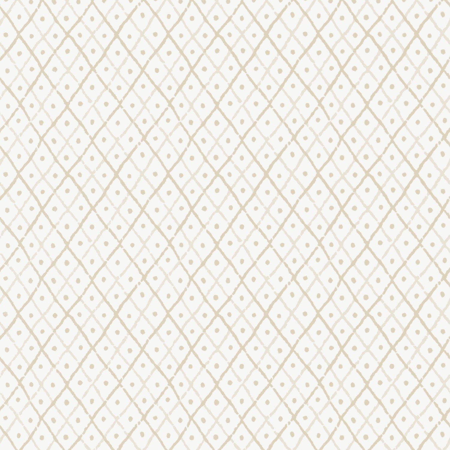 Mini Trellis wallpaper in beige color - pattern number AT78752 - by Anna French in the Palampore collection