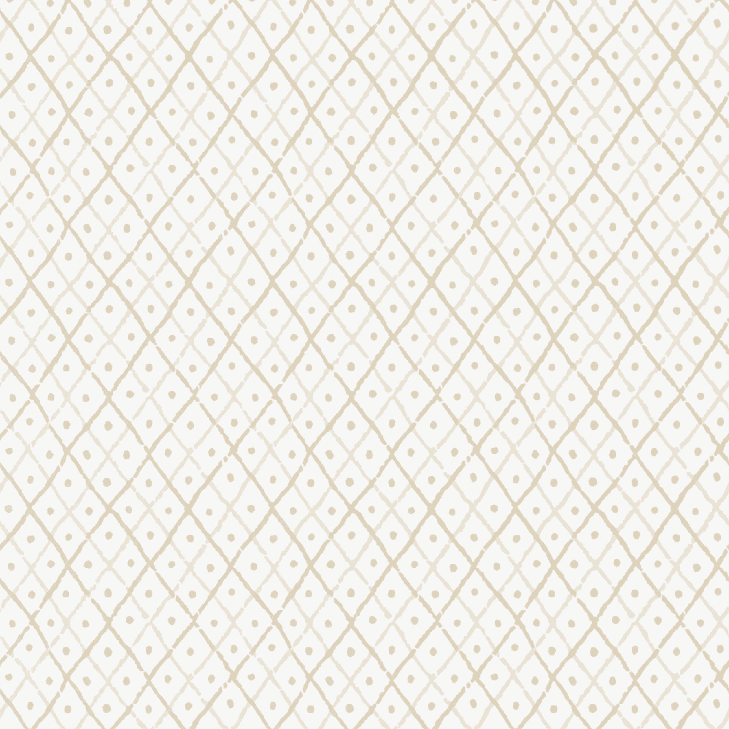 Mini Trellis wallpaper in beige color - pattern number AT78752 - by Anna French in the Palampore collection