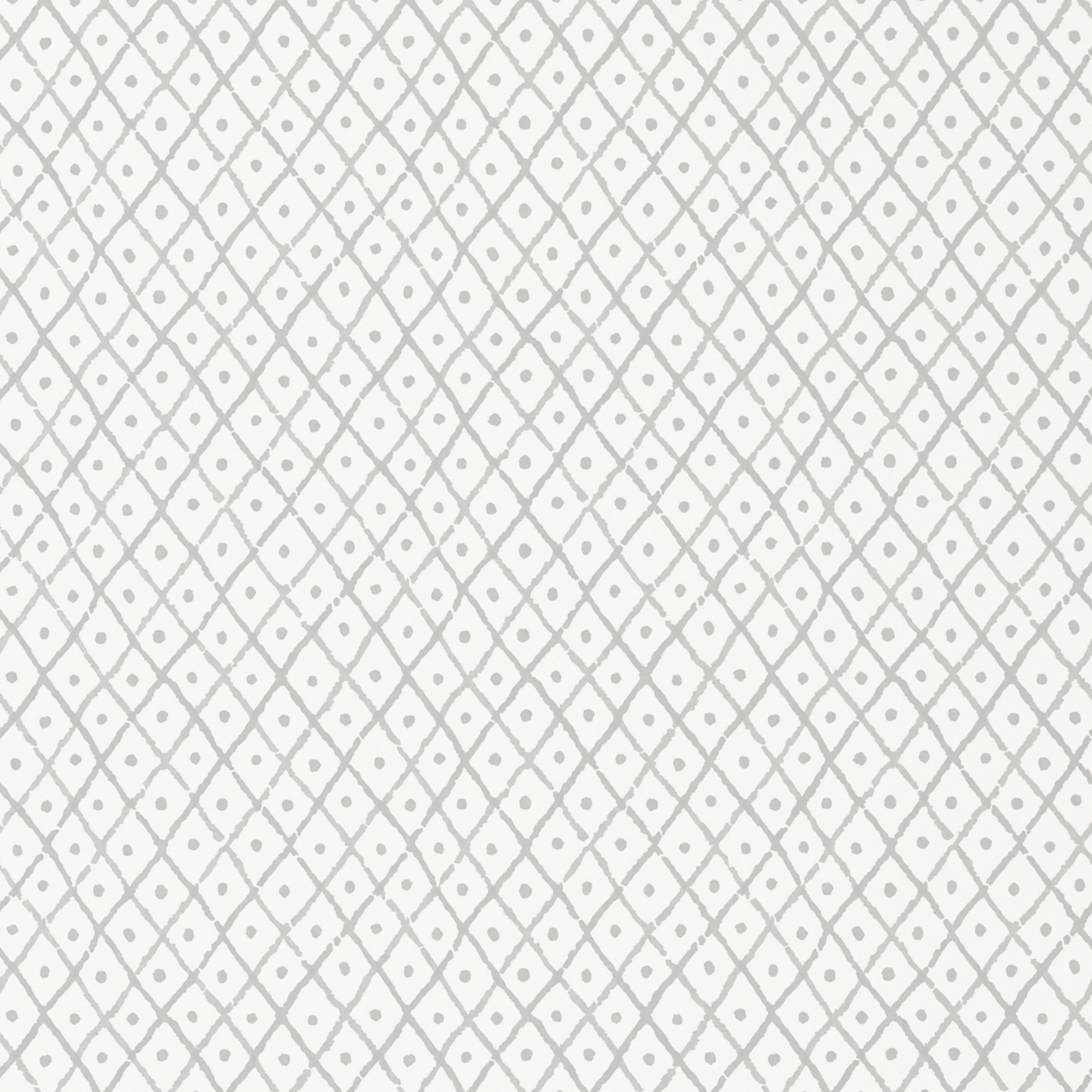 Mini Trellis wallpaper in grey color - pattern number AT78753 - by Anna French in the Palampore collection