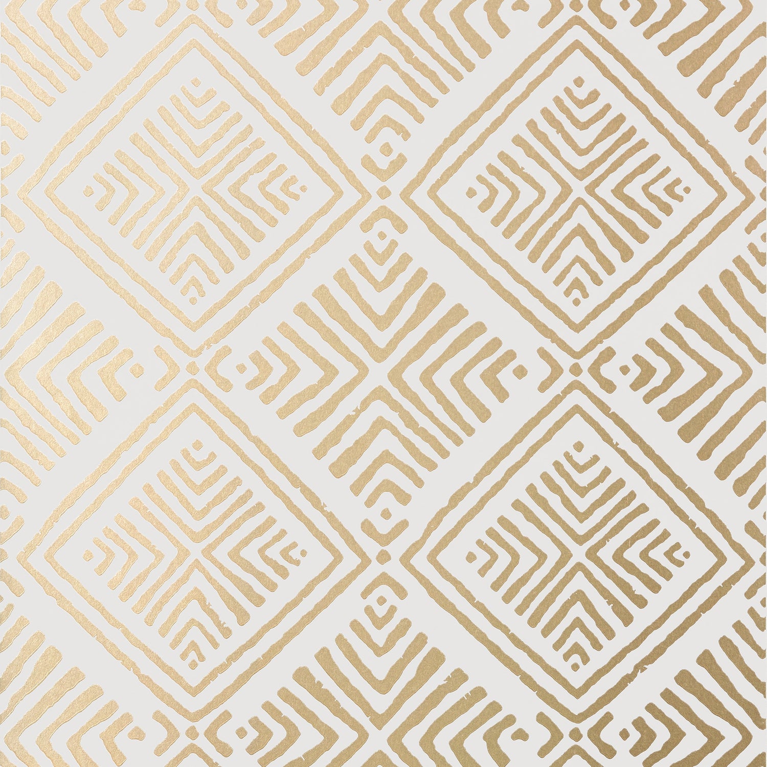 Donavin Diamond wallpaper in metallic gold color - pattern number AT78773 - by Anna French in the Palampore collection