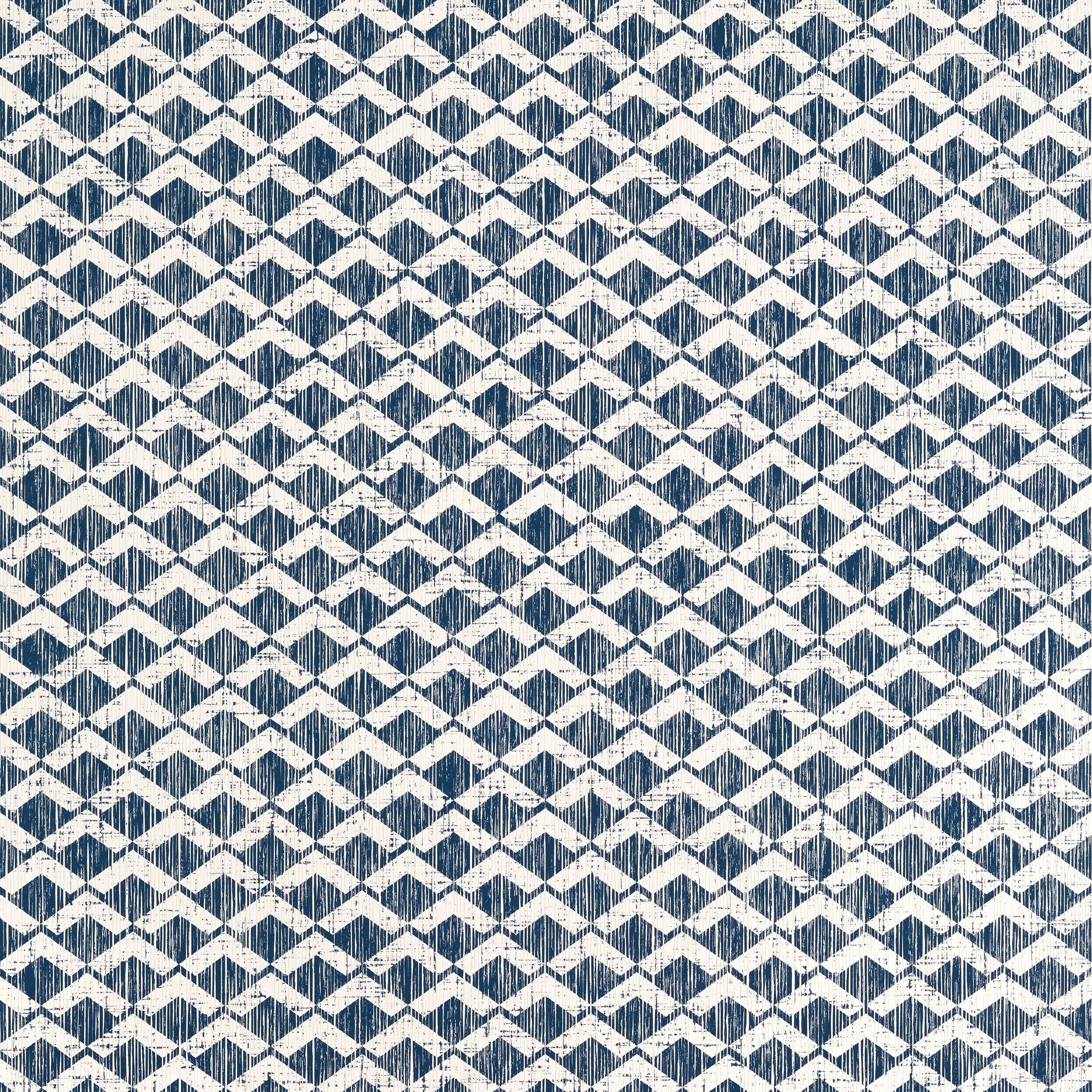 Cashiers wallpaper in navy color - pattern number AT79113 - by Anna French in the Small Scale collection