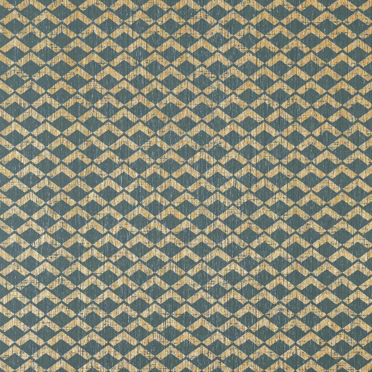 Cashiers wallpaper in metallic gold and teal color - pattern number AT79114 - by Anna French in the Small Scale collection