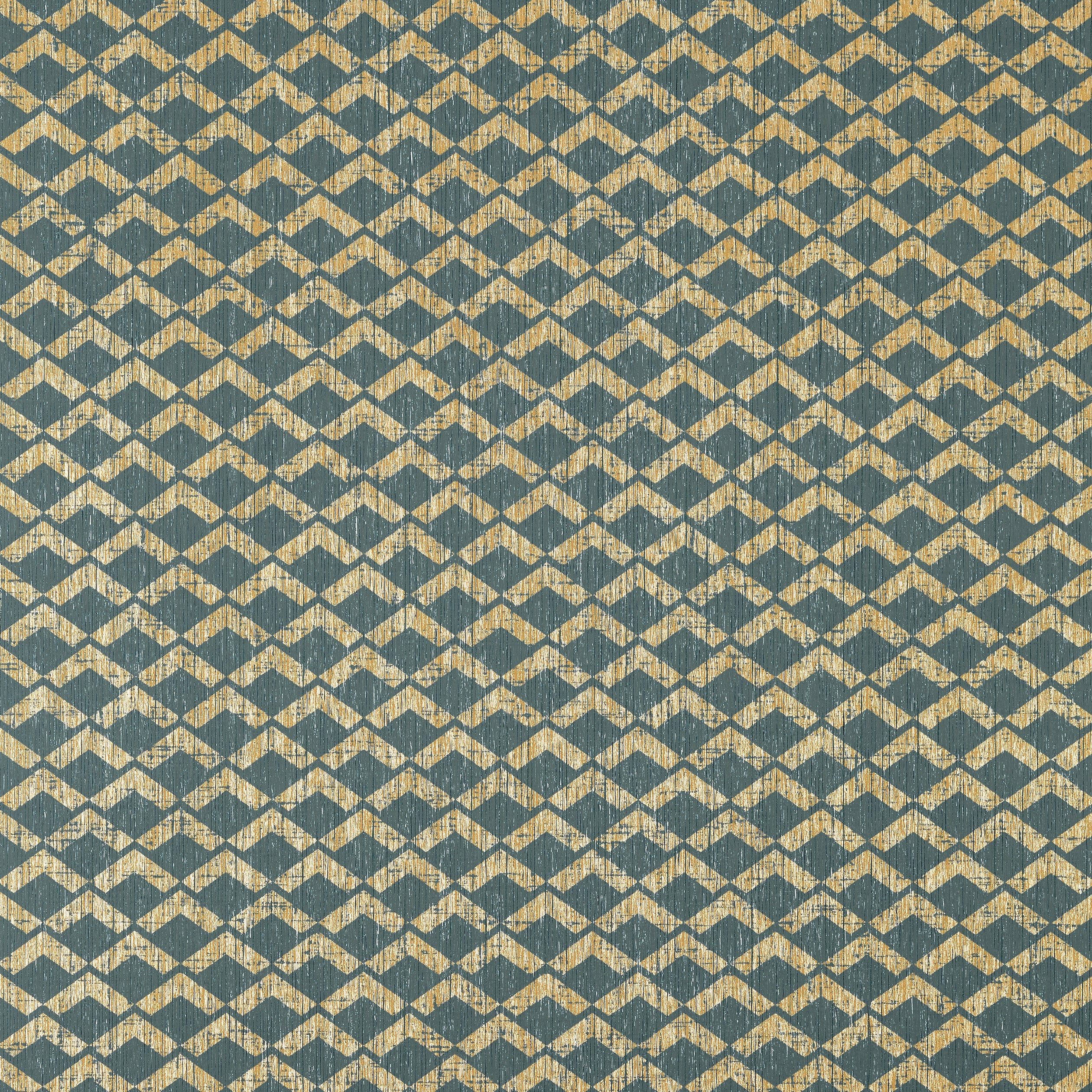 Cashiers wallpaper in metallic gold and teal color - pattern number AT79114 - by Anna French in the Small Scale collection