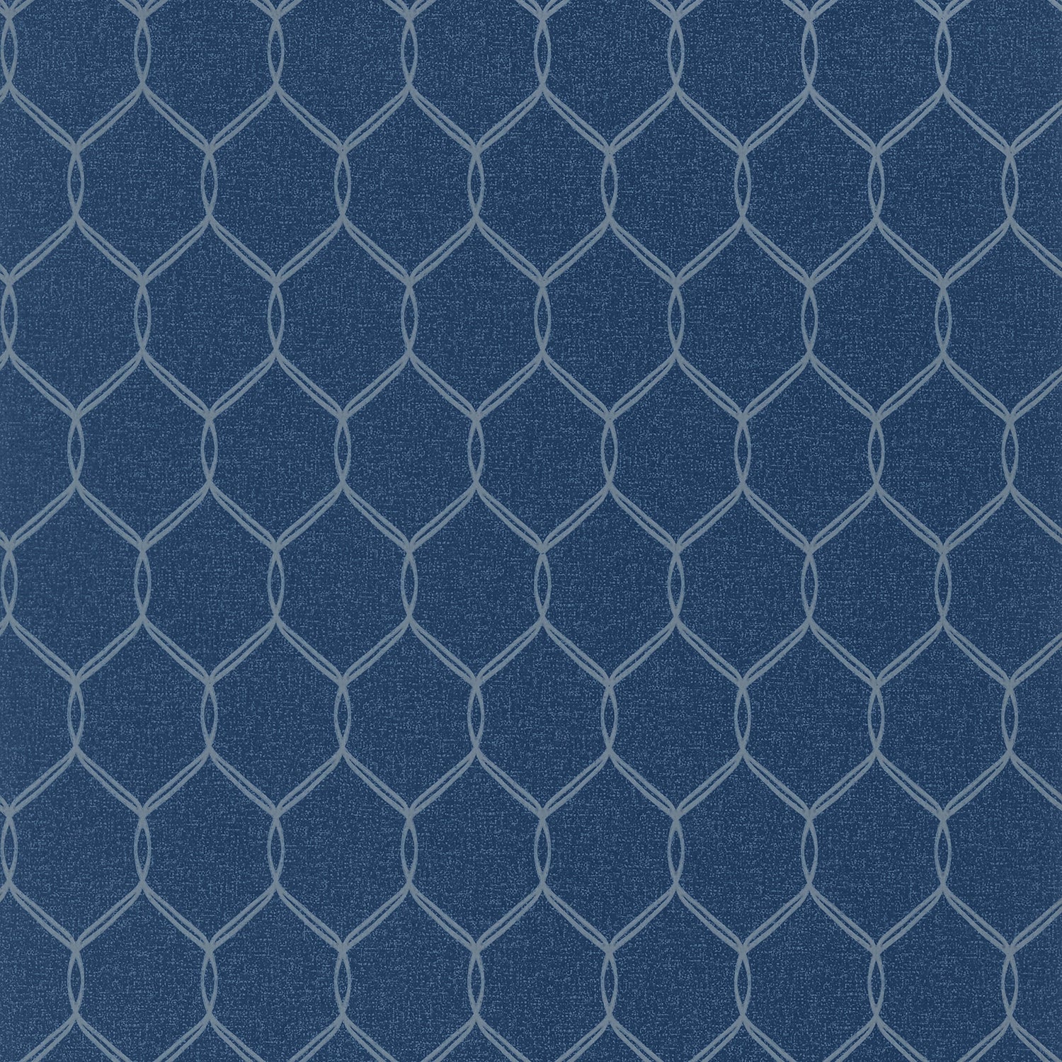 Leland Trellis fabric in navy color - pattern number AT79150 - by Anna French in the Small Scale collection