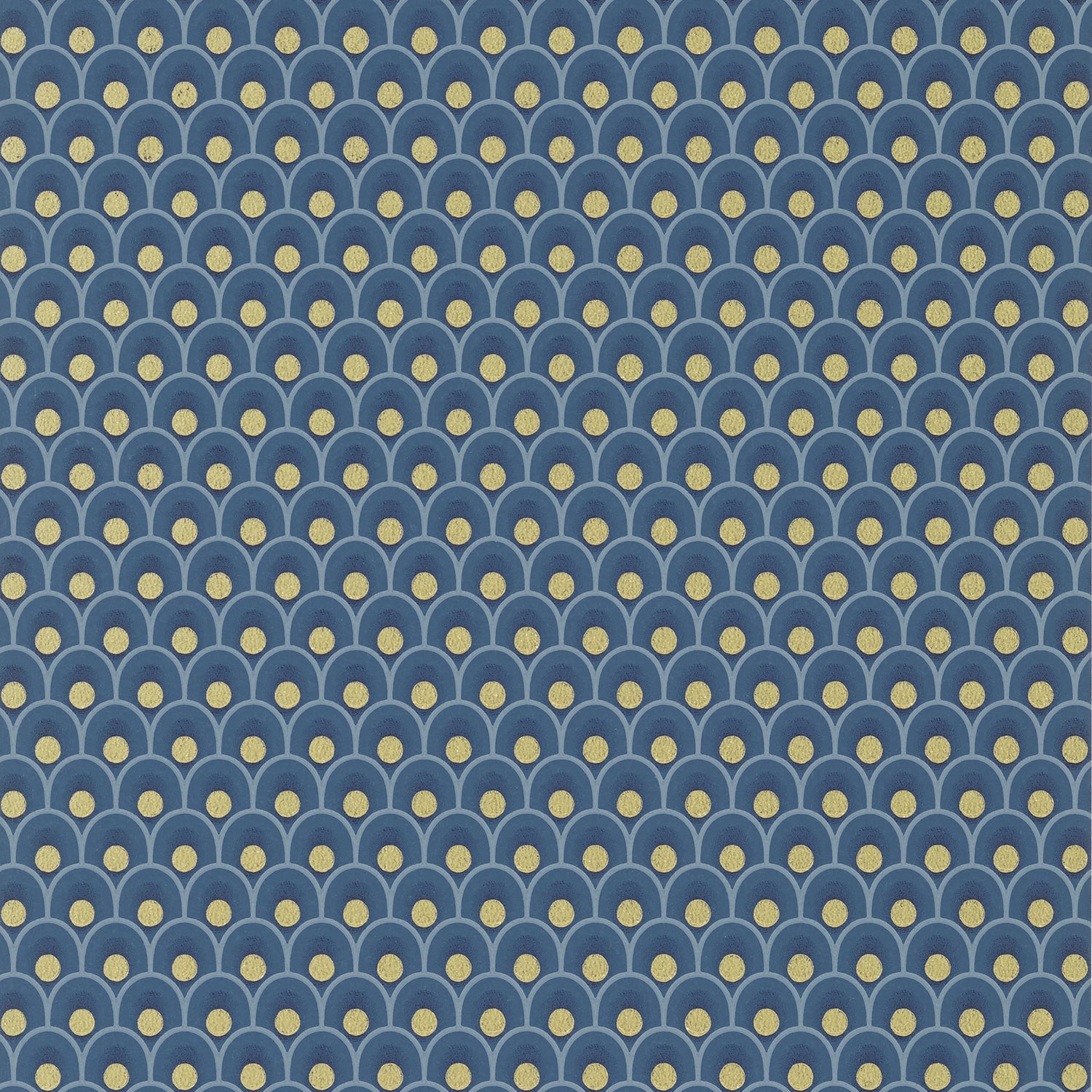 Spencer wallpaper in metallic gold on navy color - pattern number AT79156 - by Anna French in the Small Scale collection